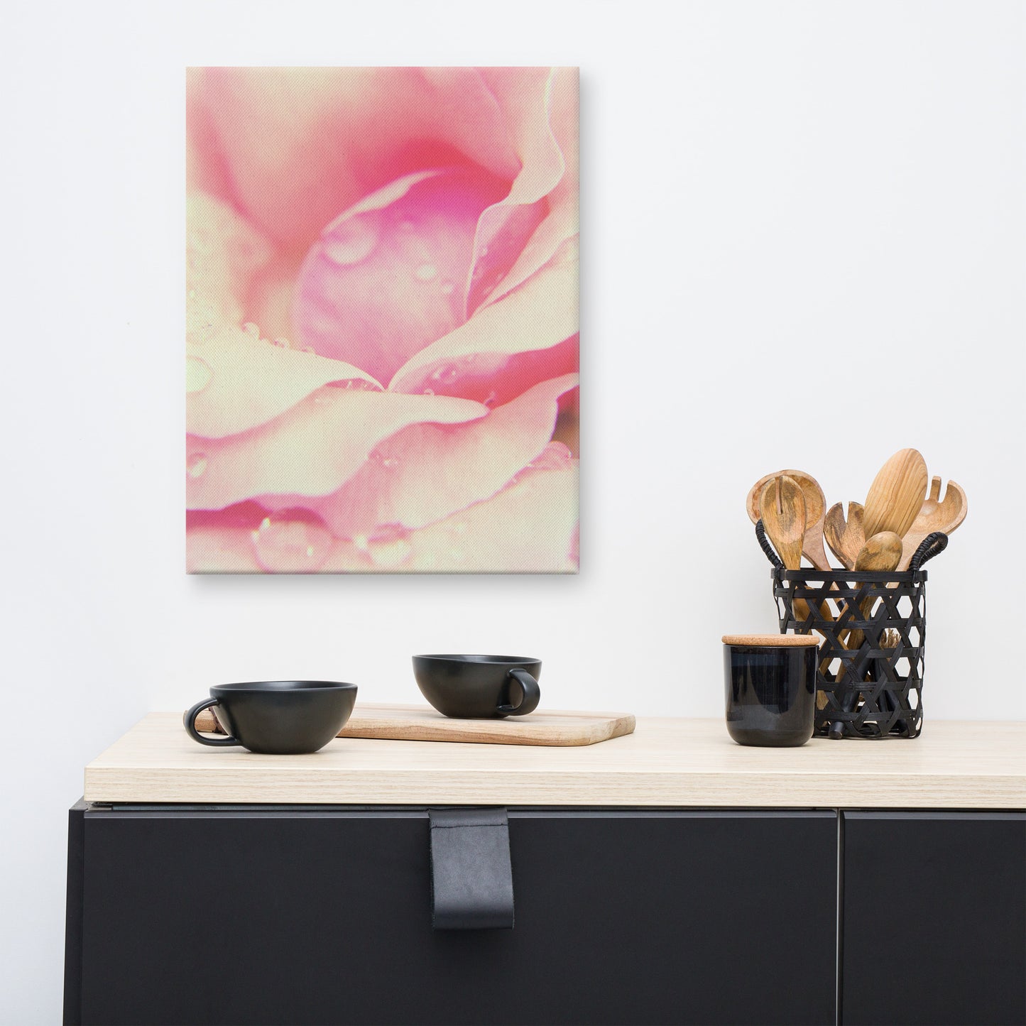 Softened Rose Floral Botanical Nature Photo Canvas Wall Art Prints