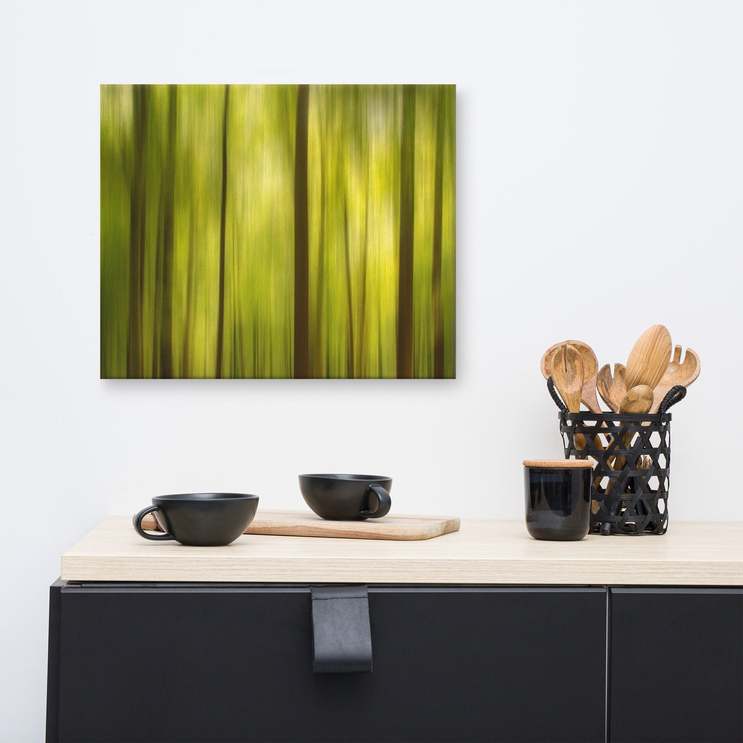 Warmth of the Forest's Colors Abstract Photo Canvas Wall Art Print