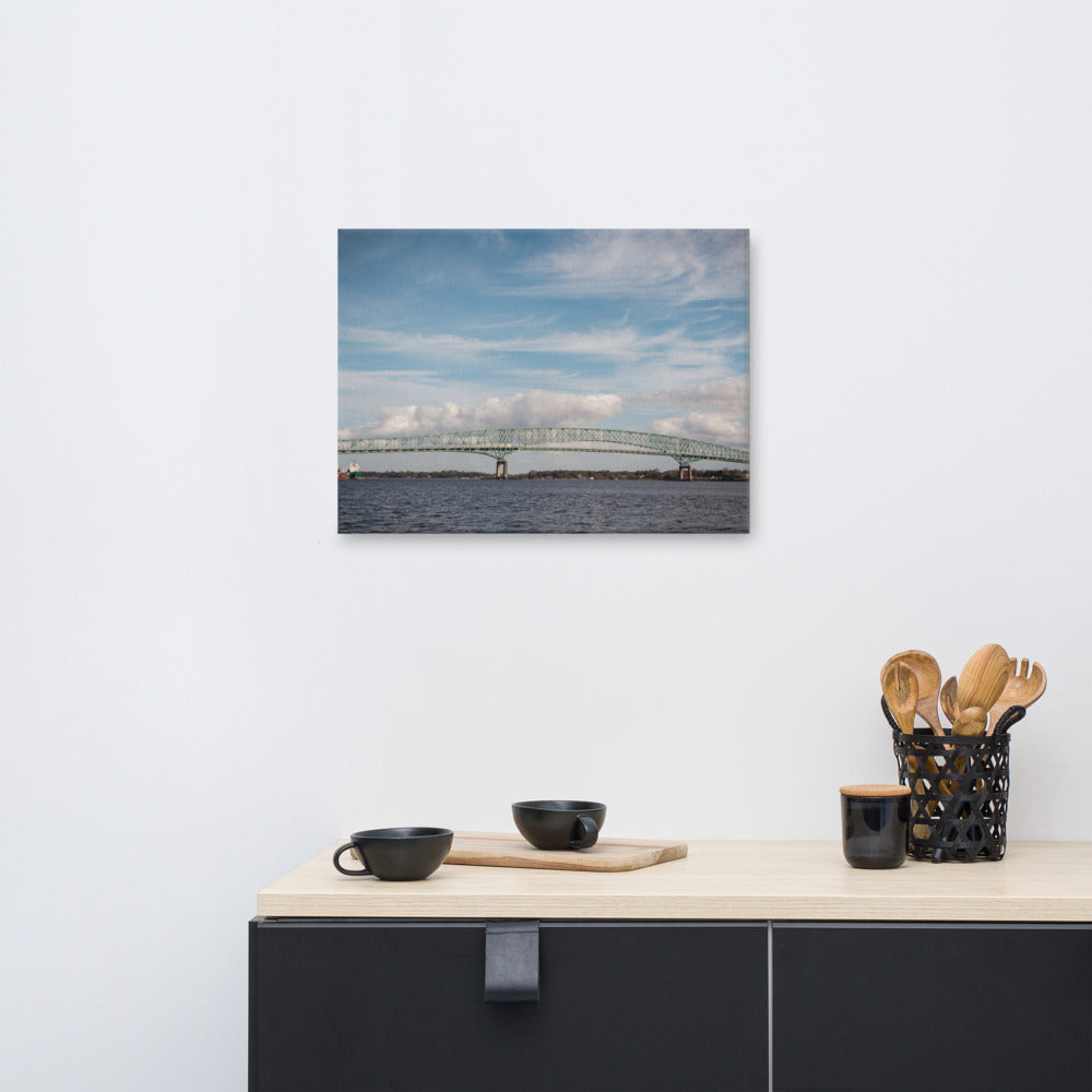 Small Beach Prints: Bridges of Jacksonville Florida 2 Landscape Photo Canvas Wall Art Print