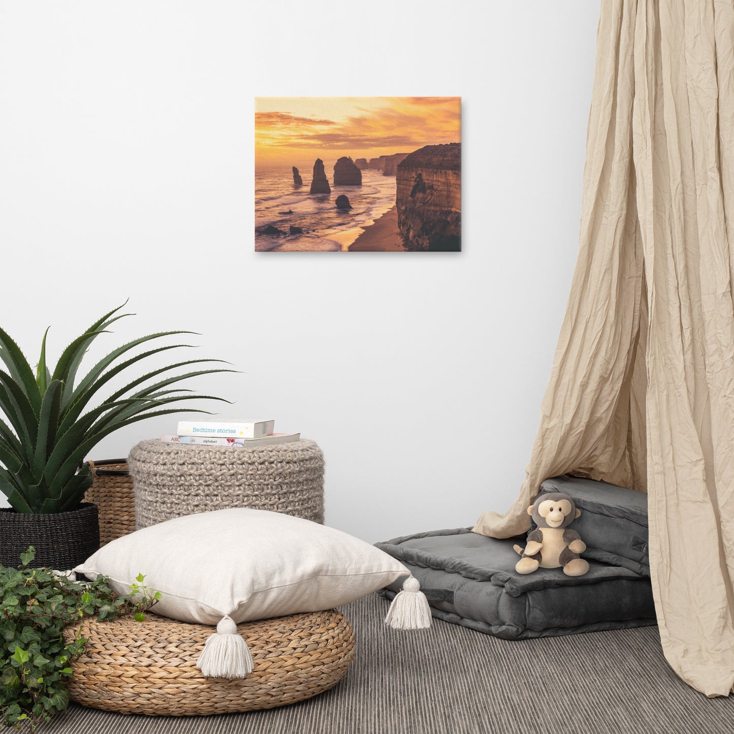 Twelve Apostles at Sunset Victoria, Australia with Daydream Effect Landscape Photo Canvas Wall Art Prints