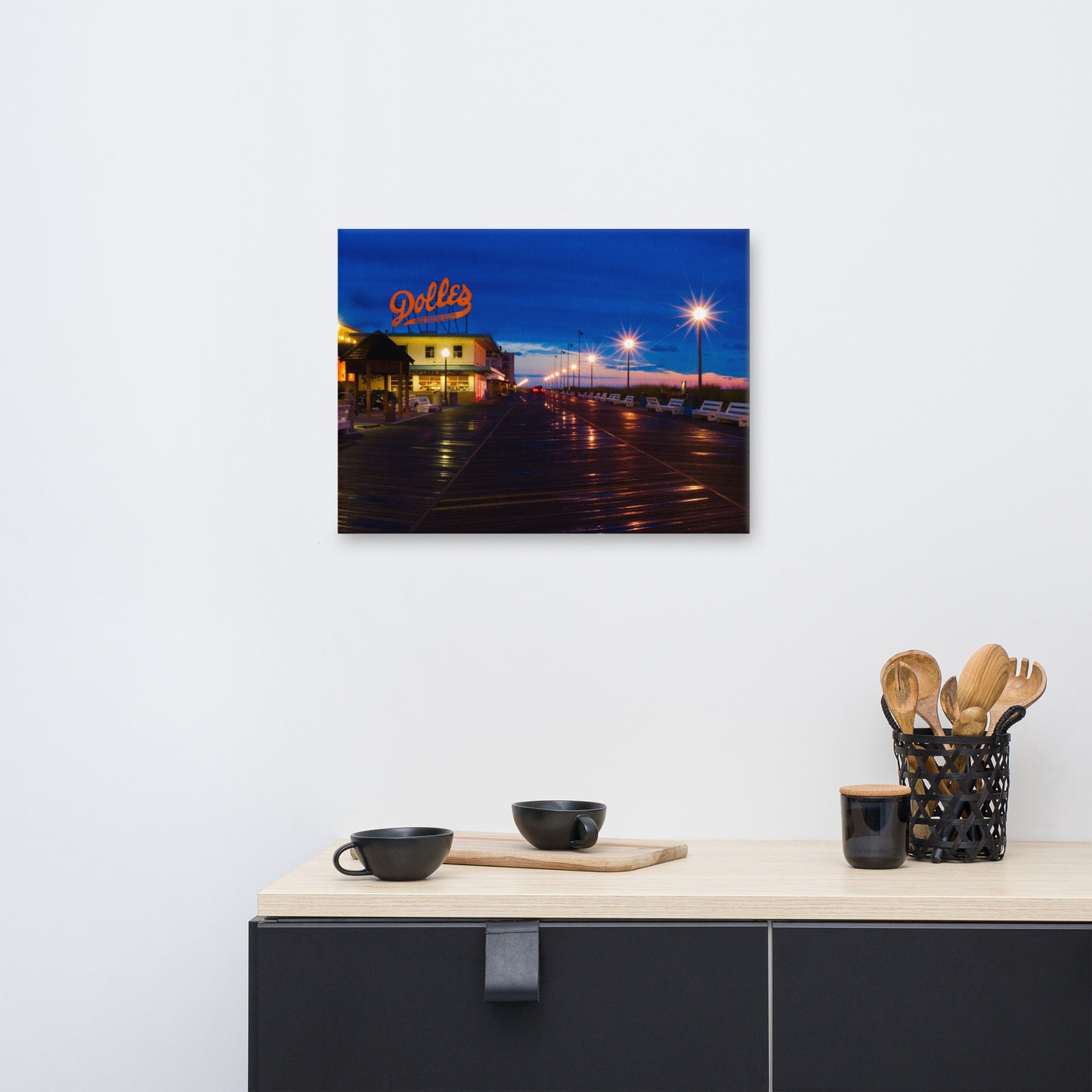 Early Morning at Dolles Coastal Urban Landscape Traditional Canvas Wall Art Print