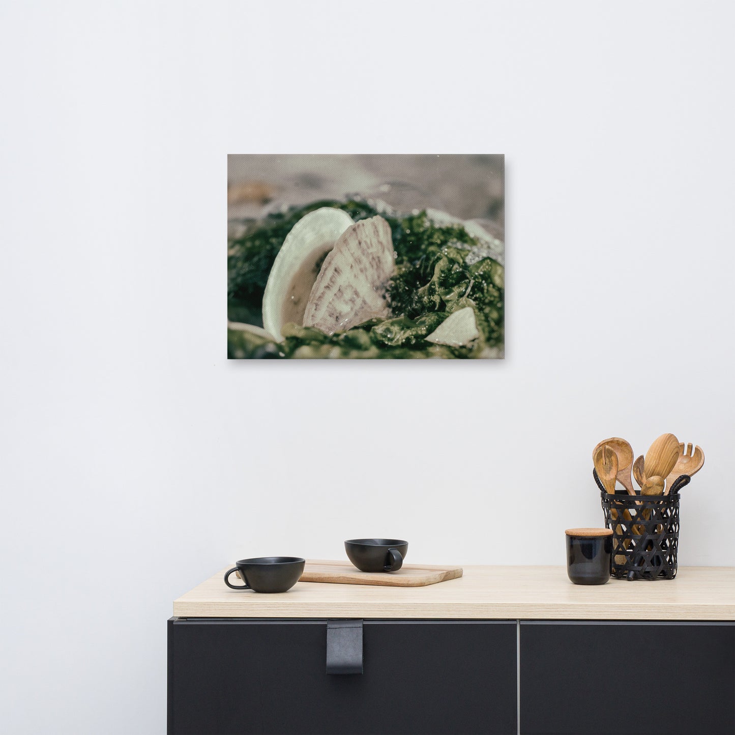 Seaweed and Shells Coastal Nature Canvas Wall Art Prints