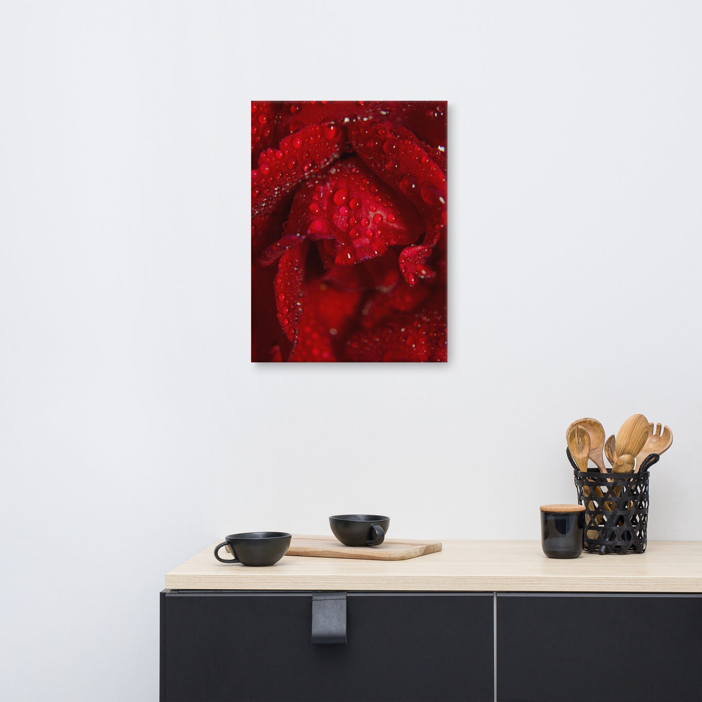 Royal Red Rose Floral Botanical Nature Photo Canvas Wall Art Prints