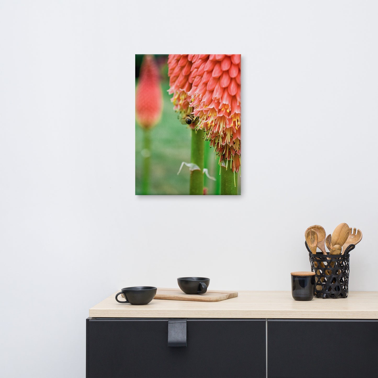Red Hot Pokers Floral Botanical Nature Photo Canvas Wall Art Prints
