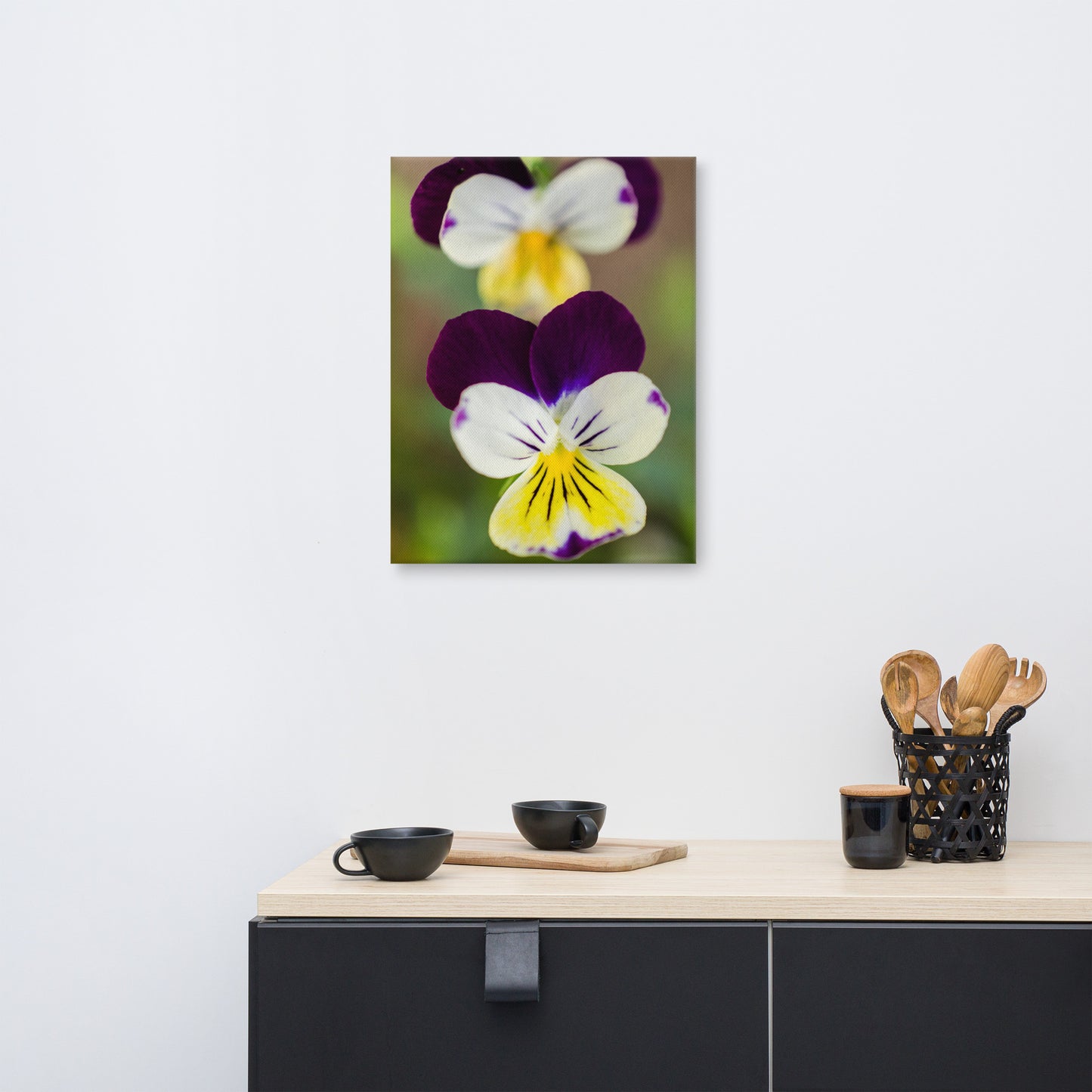 Pretty Little Violets Floral Botanical Nature Photo Canvas Wall Art Prints