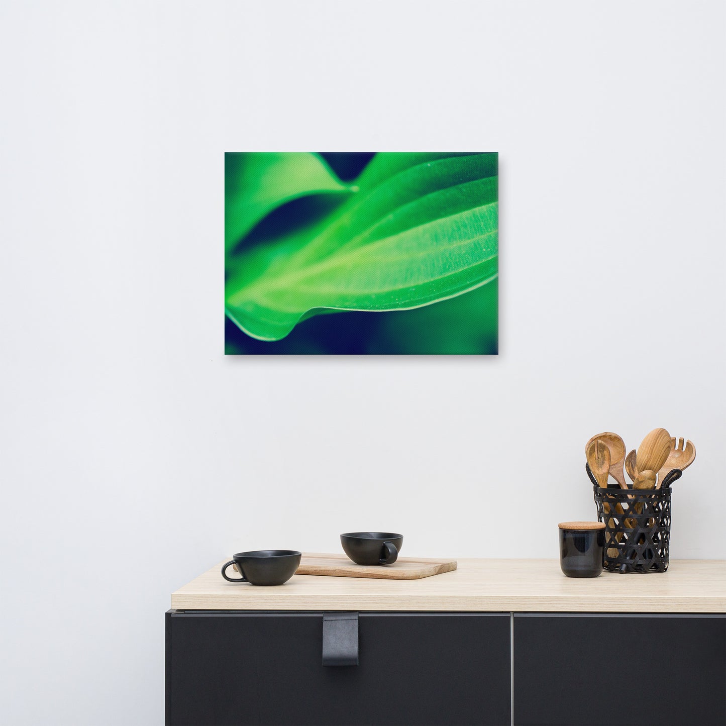 Mellow Hosta Leaves Botanical Nature Canvas Wall Art Prints
