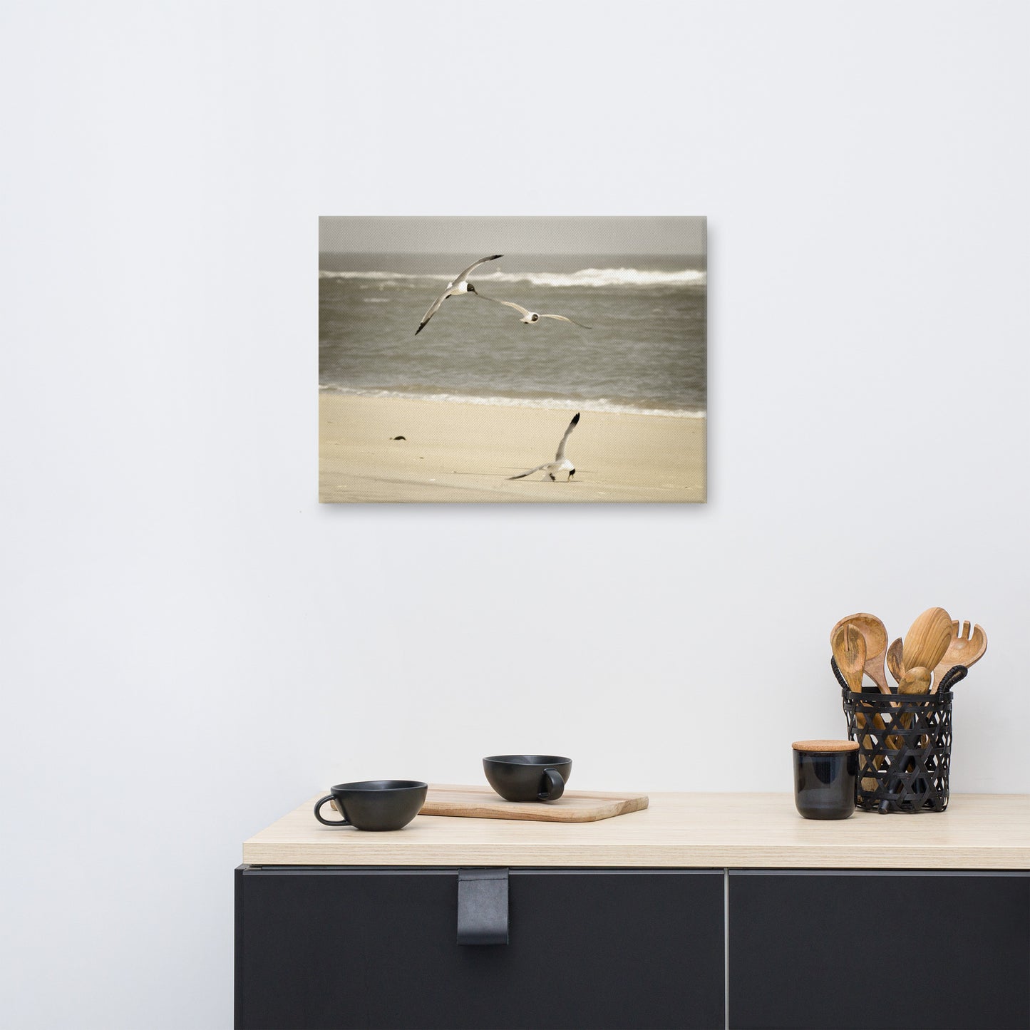 Life at the Shore Coastal Landscape Canvas Wall Art Prints
