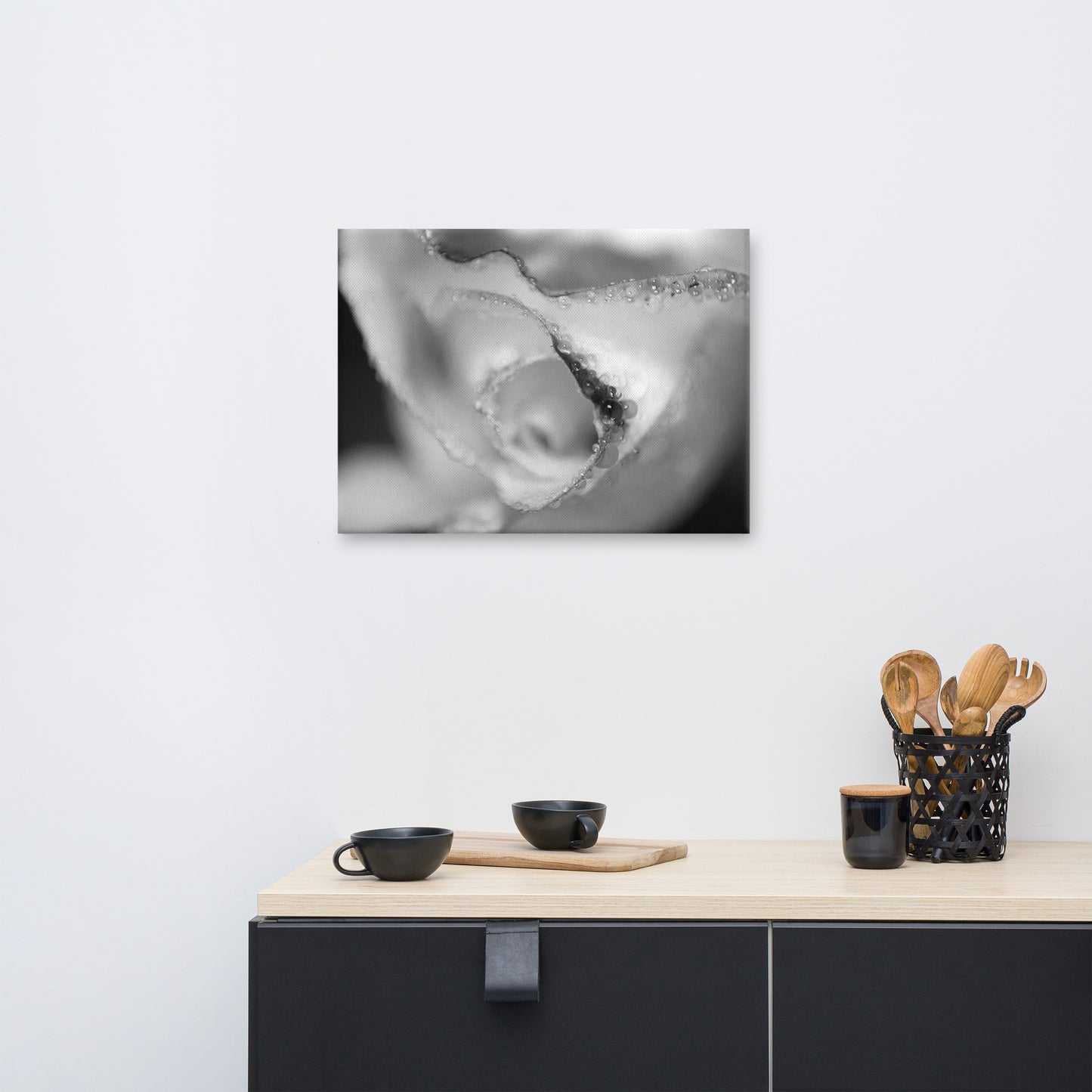 Infrared Rose Black and White Floral Botanical Nature Photo Canvas Wall Art Prints