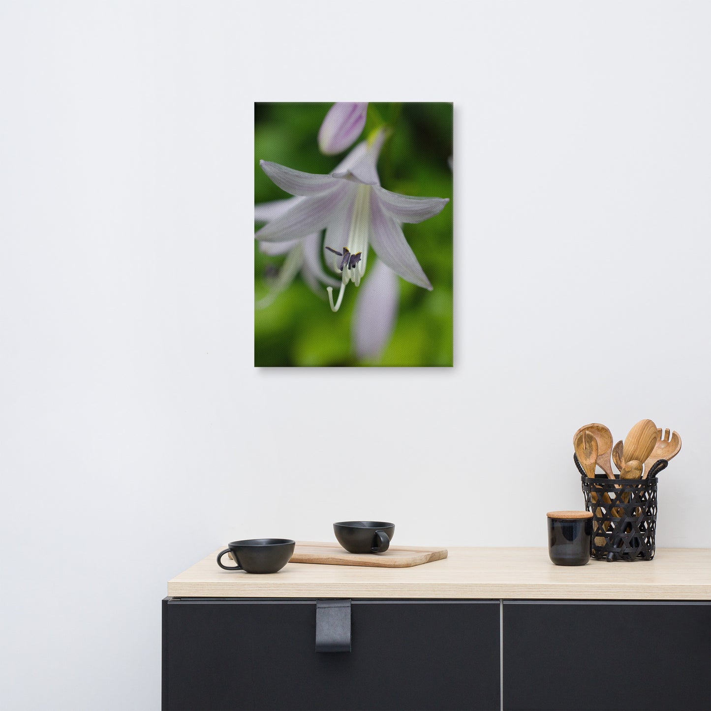 Hosta Bloom Floral Botanical Nature Photo Canvas Wall Art Prints