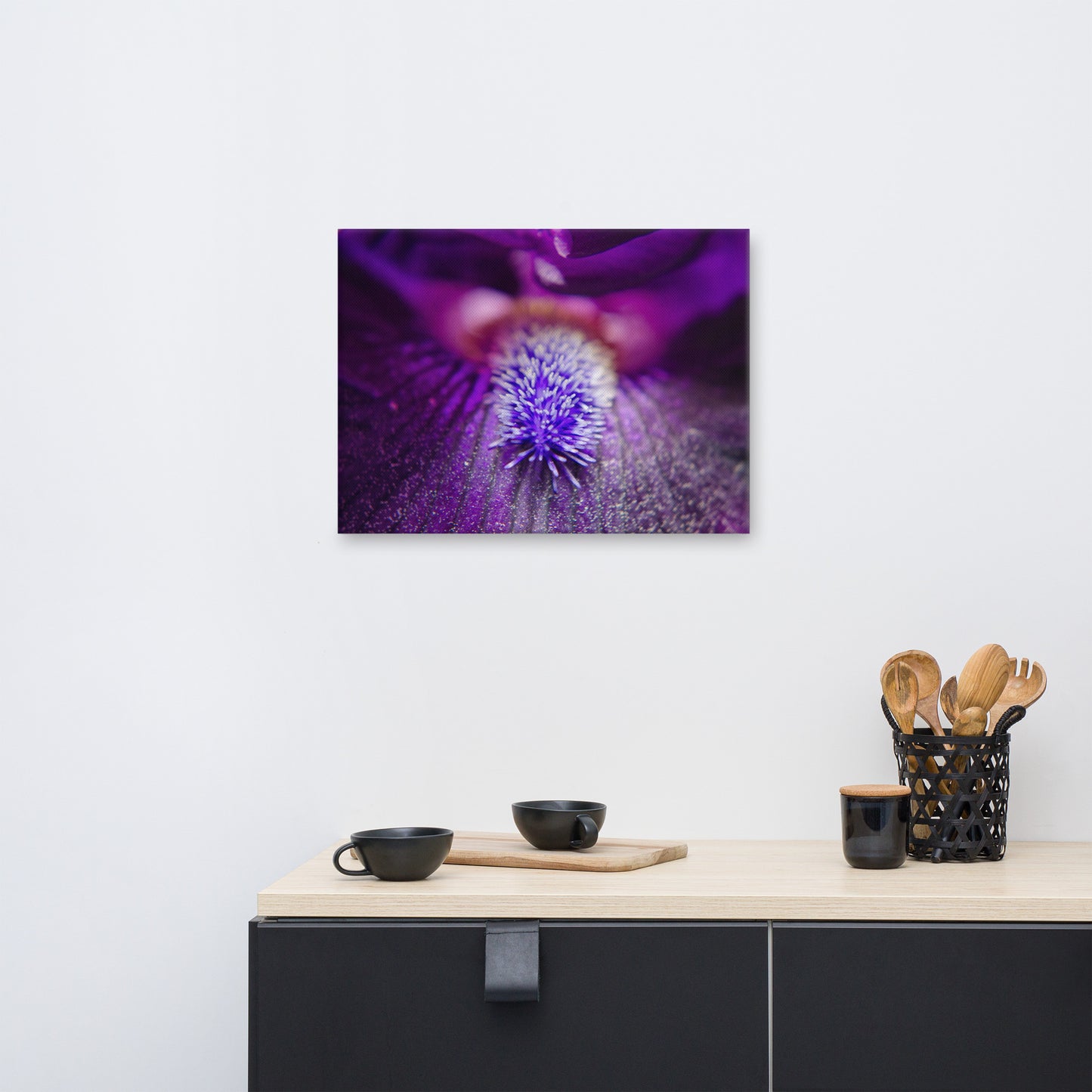 Eye of Iris Floral Botanical Nature Photo Canvas Wall Art Prints