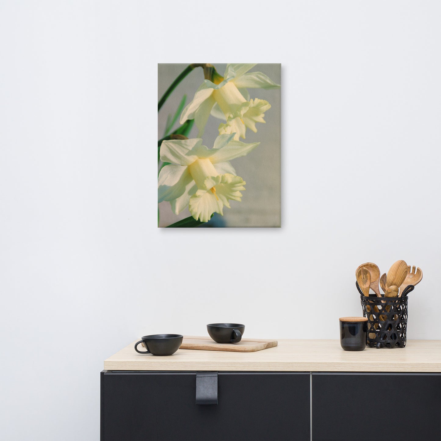 Colorized Daffodils Floral Botanical Nature Photograph Canvas Wall Art Prints