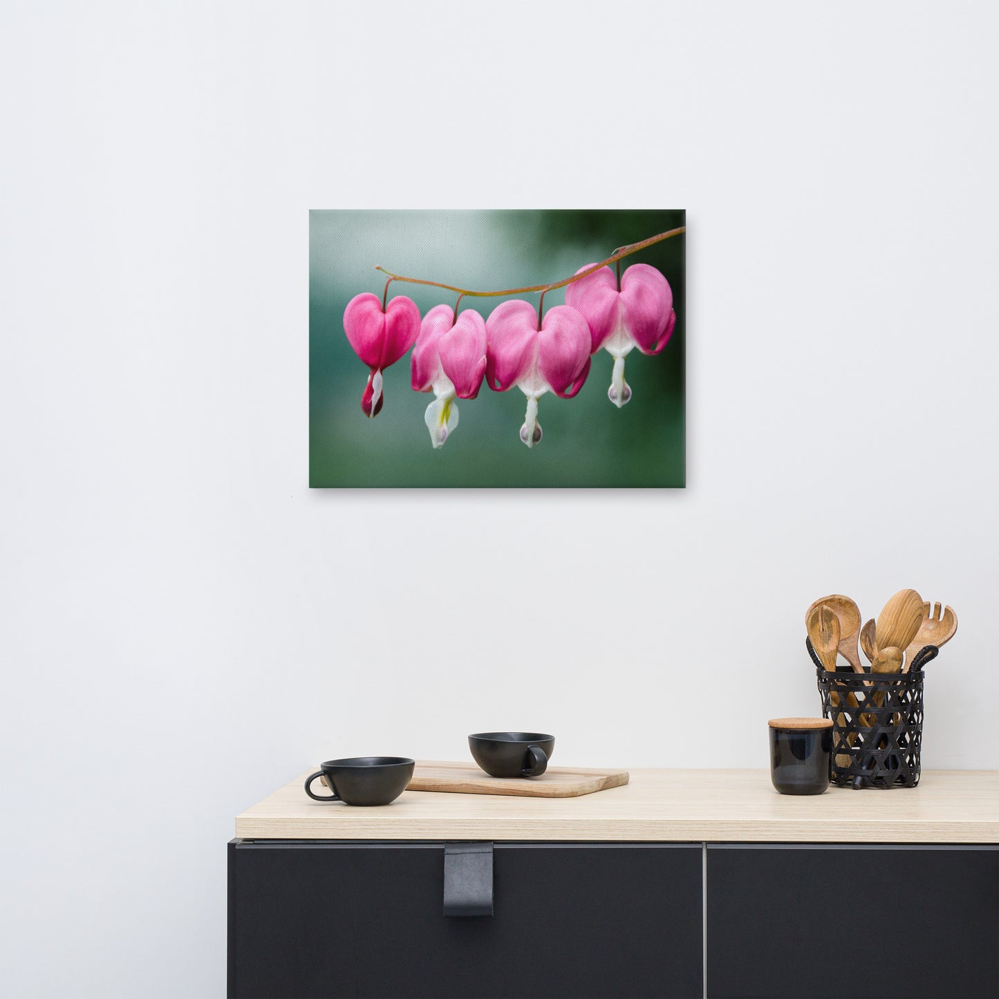 Be Still My Bleeding Heart Floral Botanical Nature Photograph Canvas Wall Art Prints