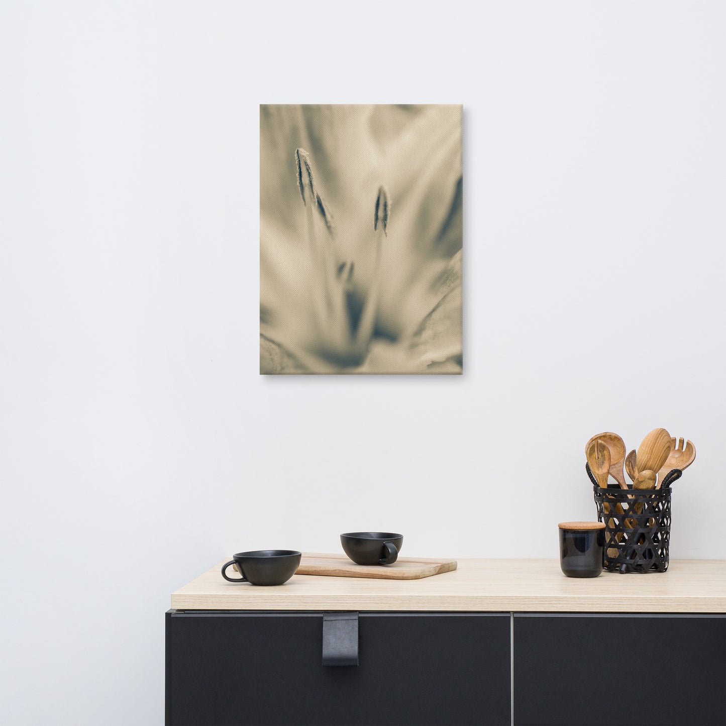 Calm Passions Sepia Floral Botanical Nature Photograph Canvas Wall Art Prints