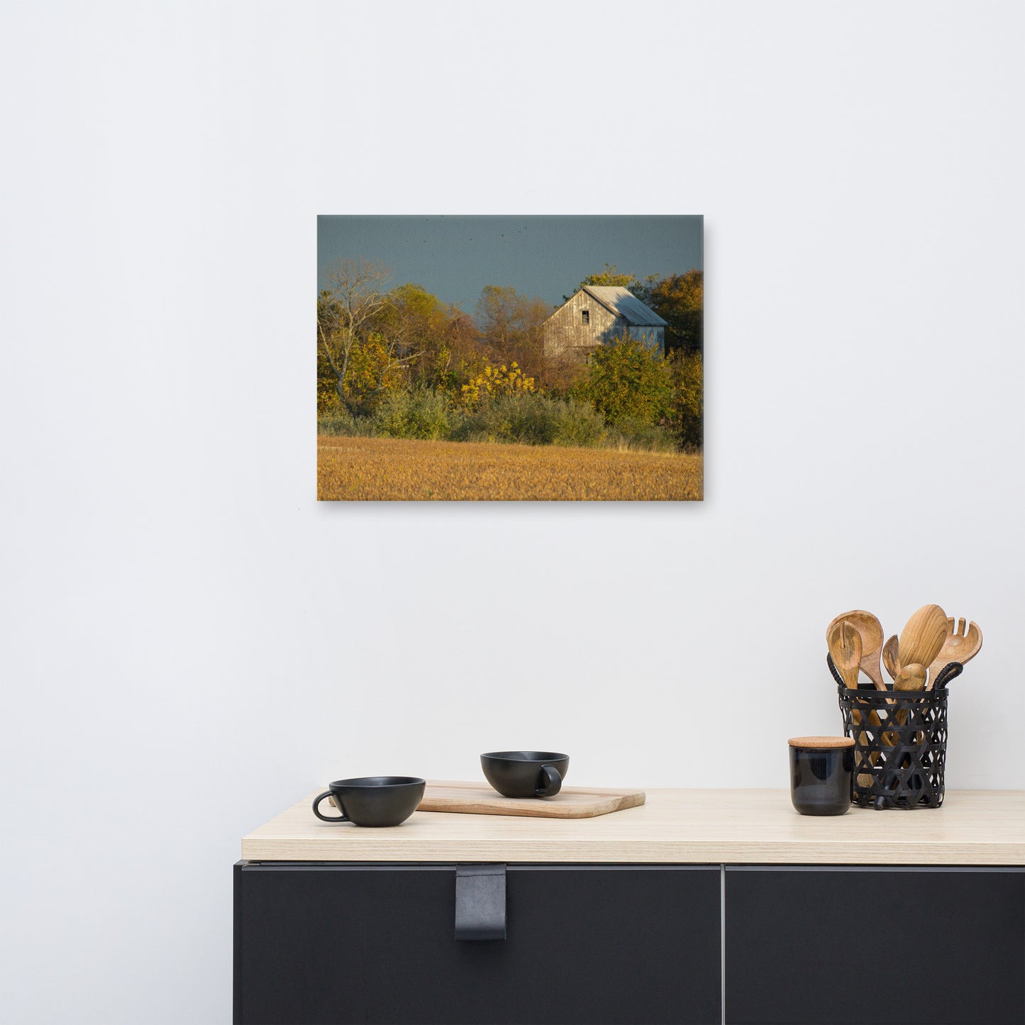 Rustic Farmhouse Art: Abandoned Barn In The Trees - Rural / Country Style / Rustic / Landscape / Nature Canvas Wall Art Print - Artwork