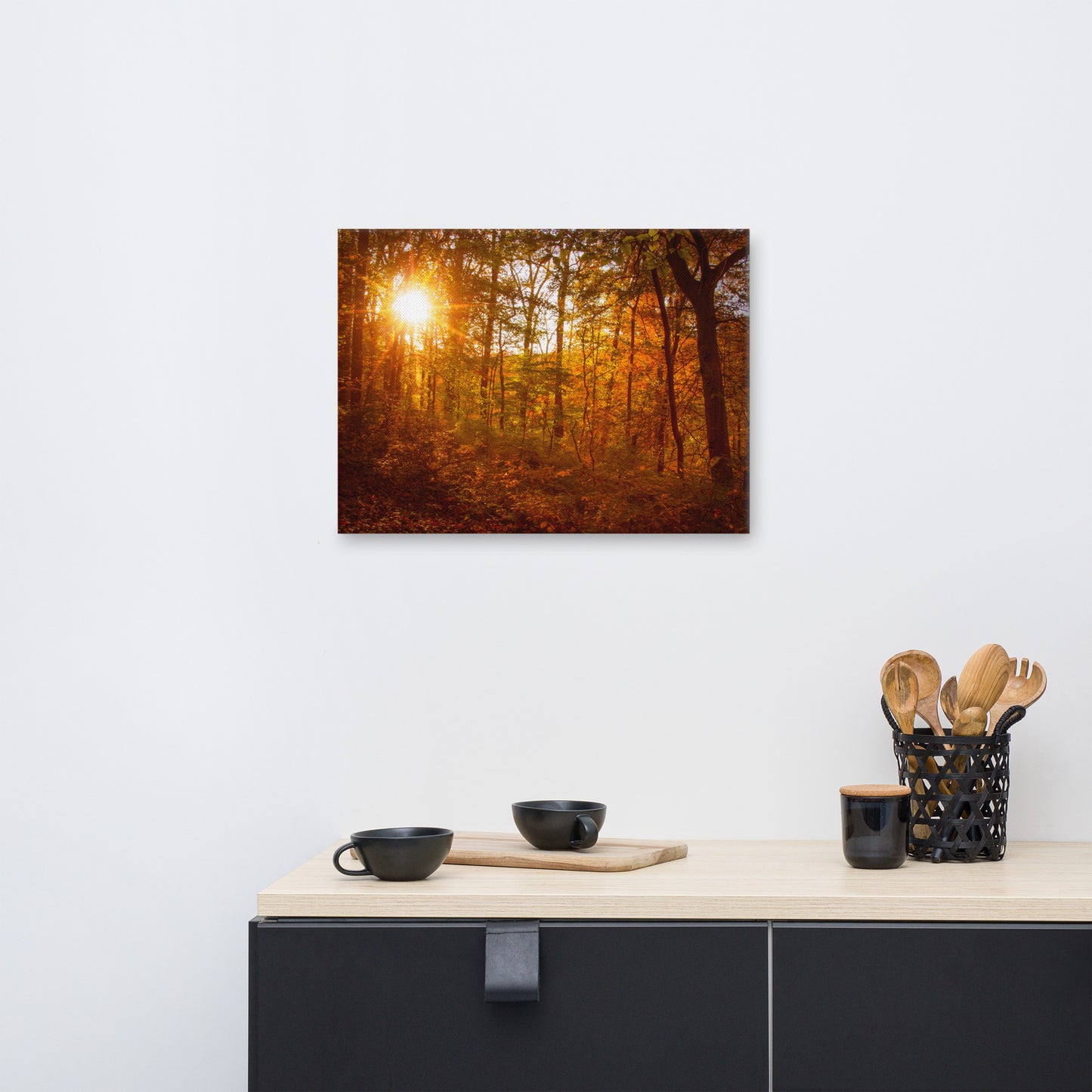 Autumn Sunset Rural Landscape Canvas Wall Art Prints