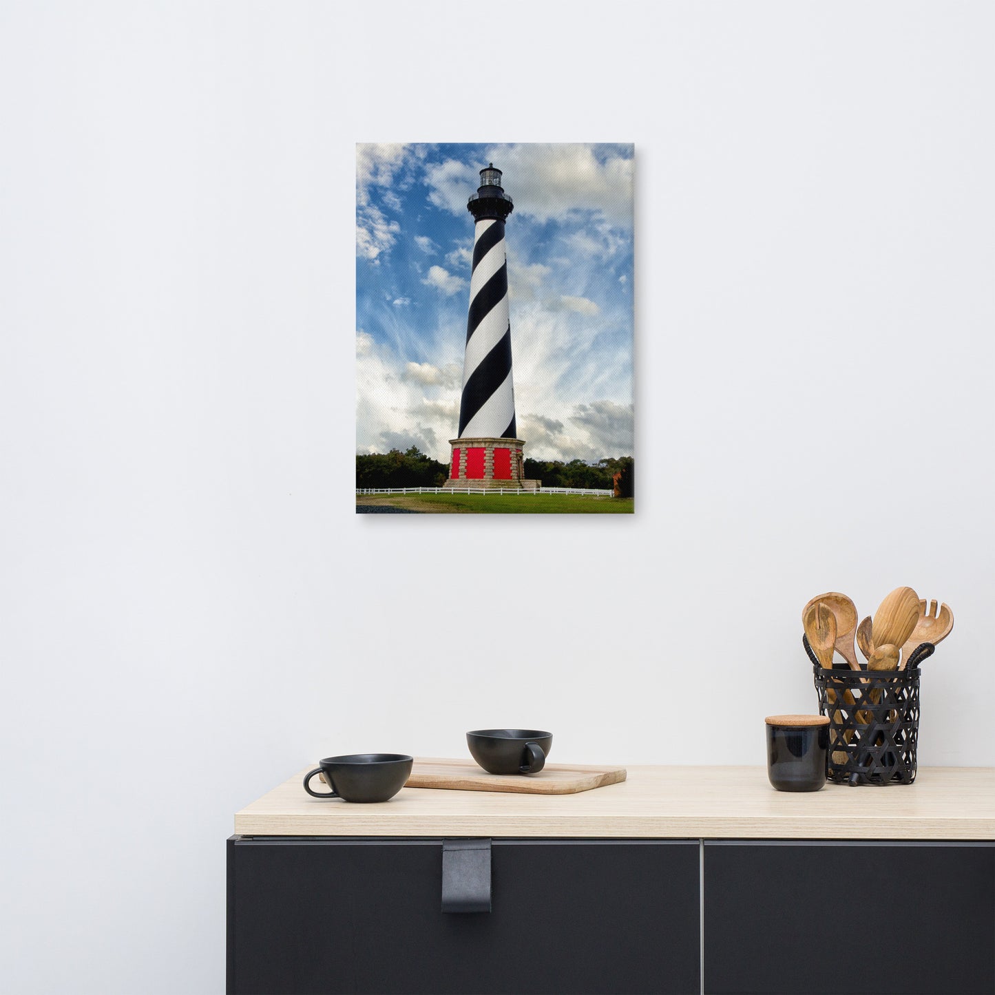 Cape Hatteras Lighthouse Coastal Landscape Canvas Wall Art Prints