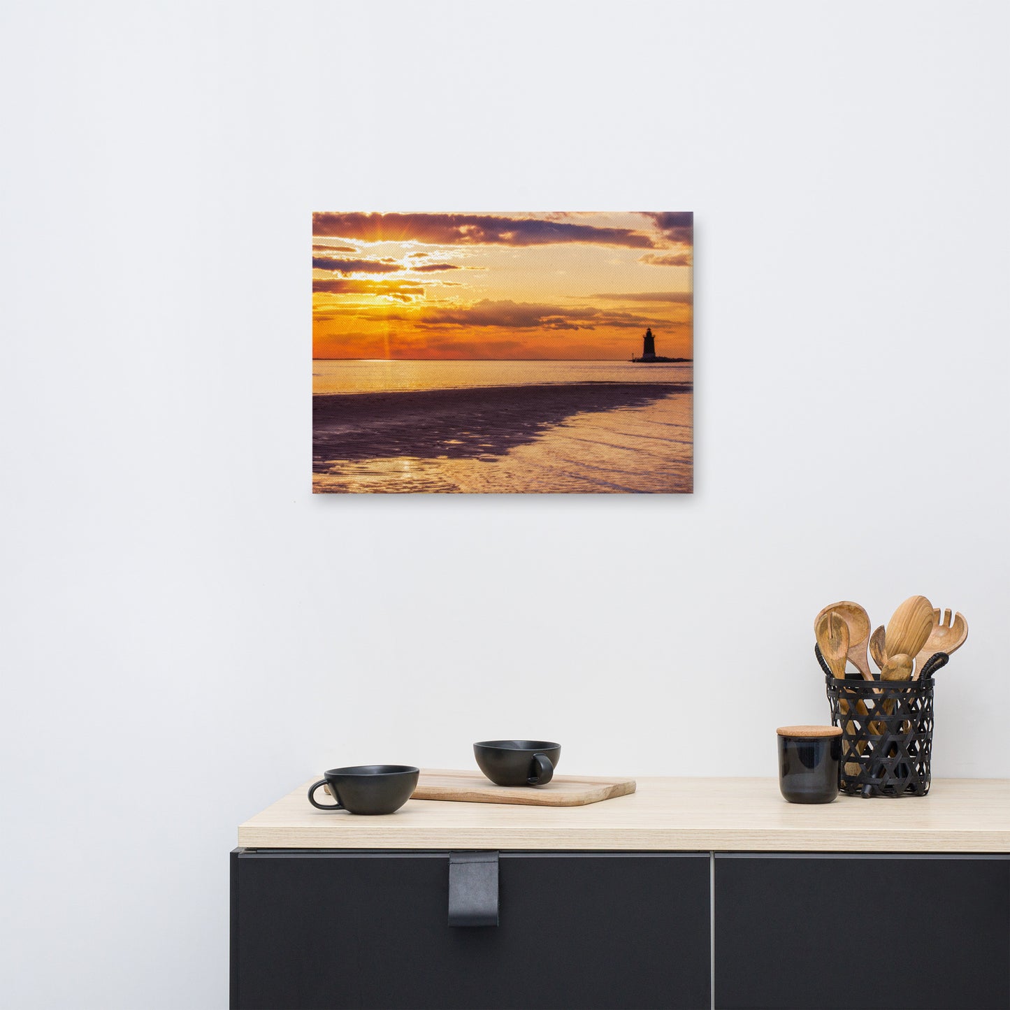 Cape Henlopen Sunset Coastal Landscape Canvas Wall Art Prints