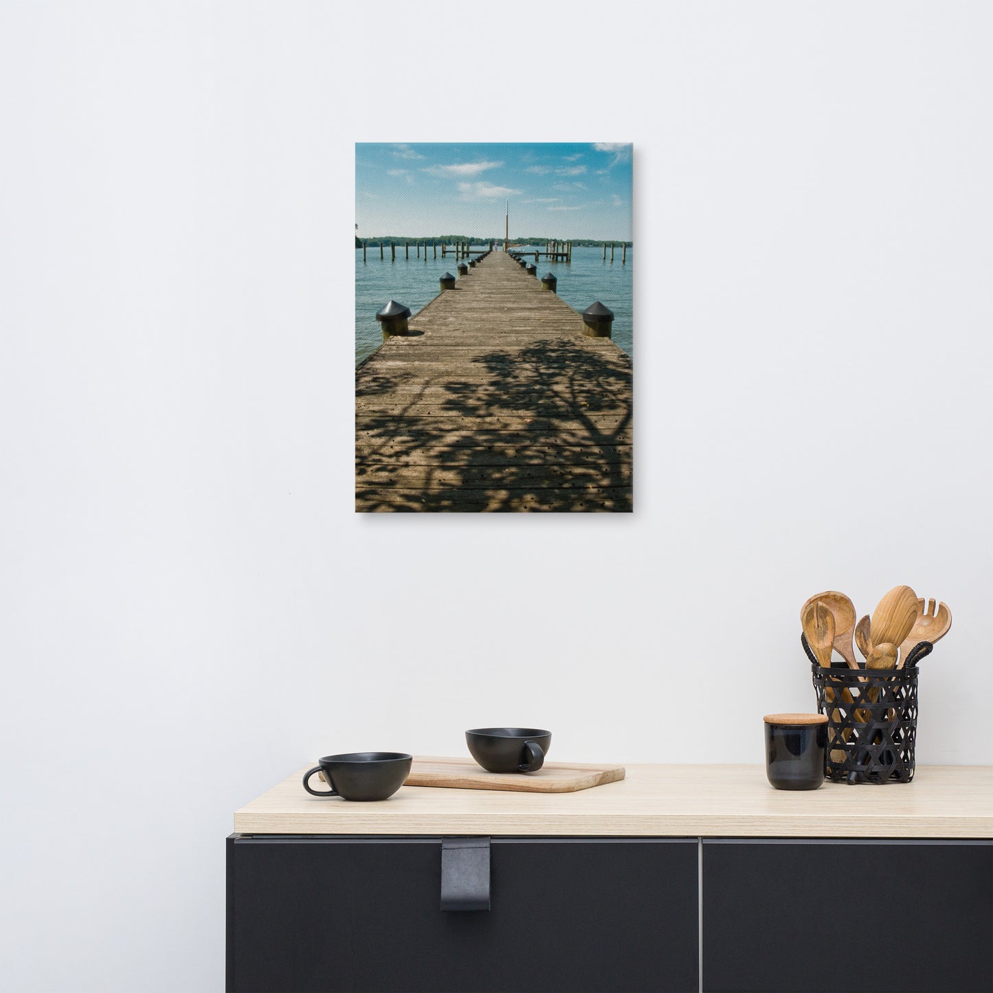 Endless Dock Coastal Landscape Canvas Wall Art Prints