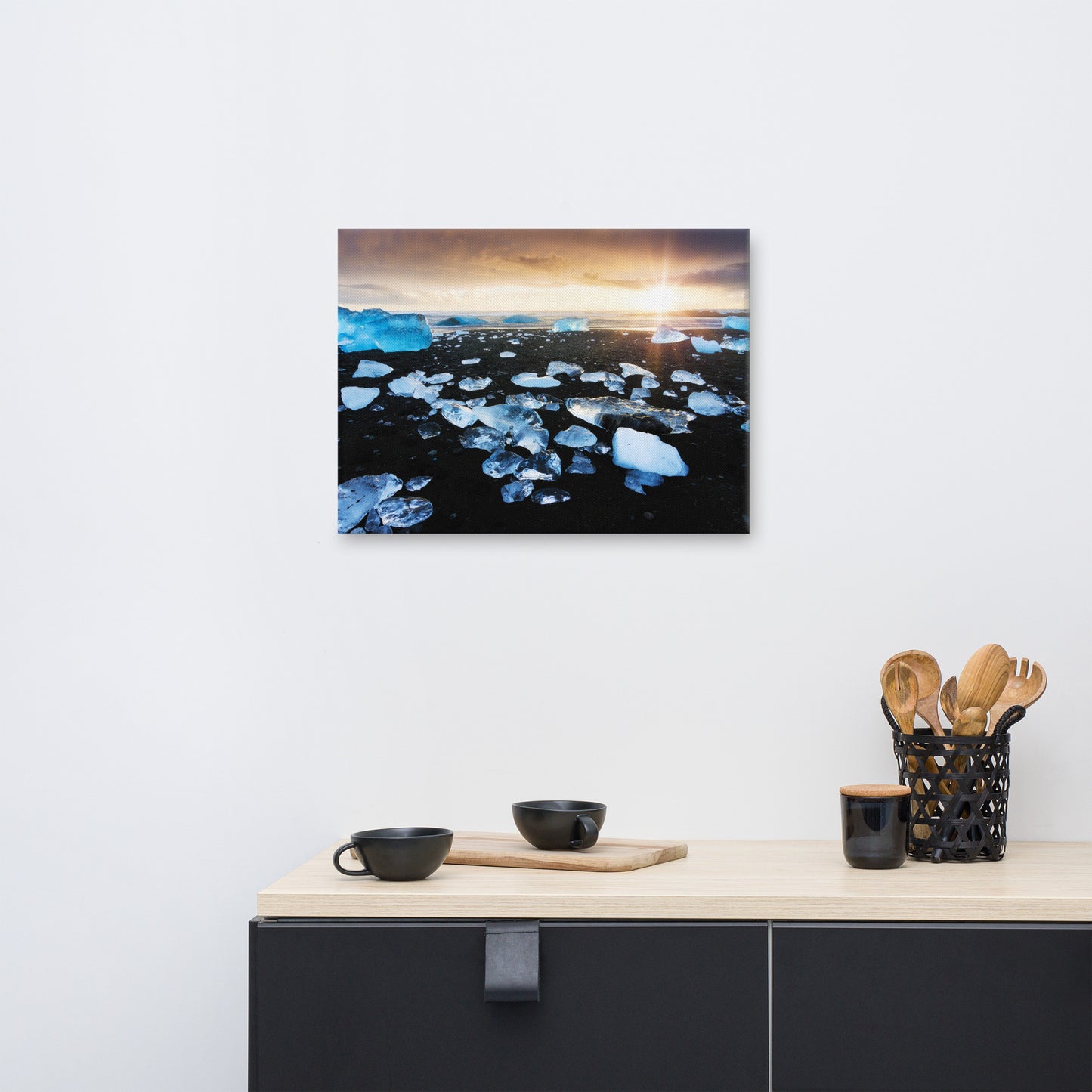 Fire and Ice Coastal Landscape Canvas Wall Art Prints