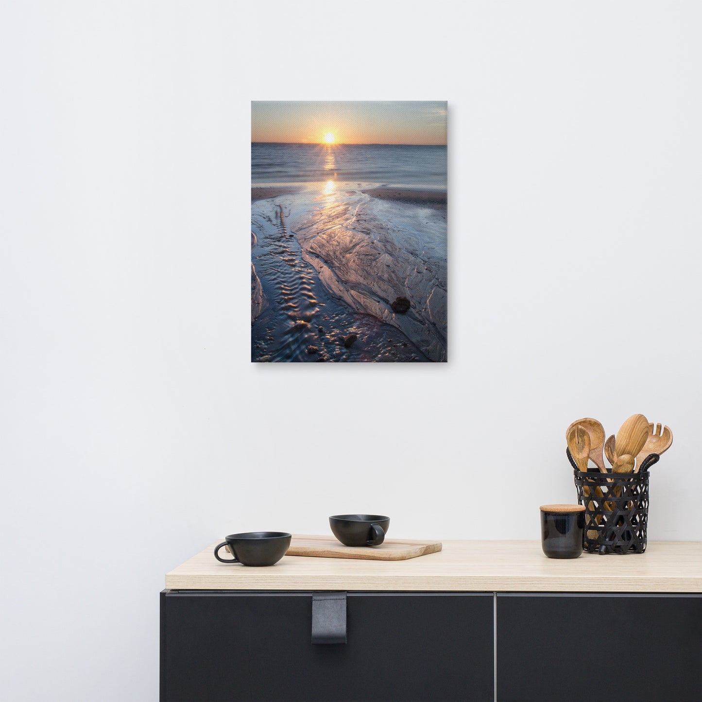 Low Tide Ravine Coastal Landscape Canvas Wall Art Prints