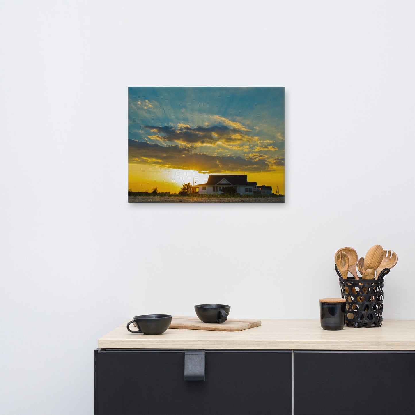 Sunset at Bowers Coastal Landscape Canvas Wall Art Prints