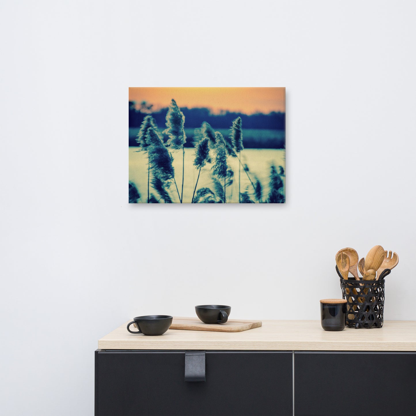 Sunset on the Marsh 2 Coastal Landscape Canvas Wall Art Prints