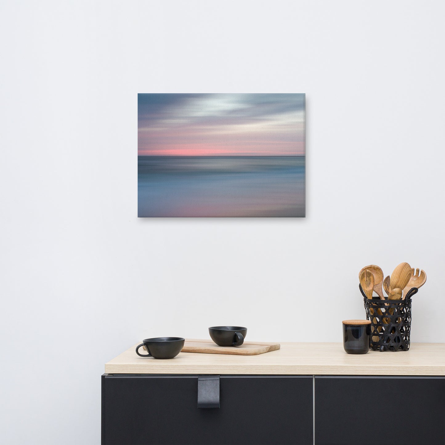 The Colors of Evening on the Beach Coastal Landscape Canvas Wall Art Prints