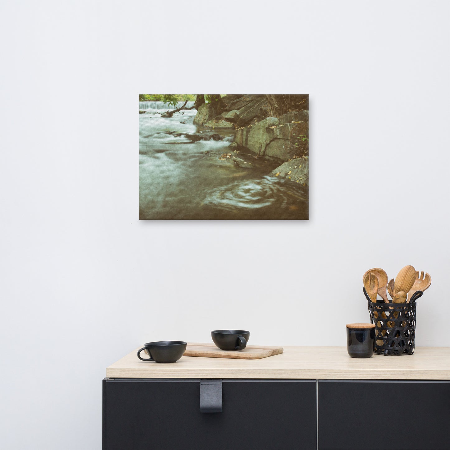 Water Swirl Rural Landscape Canvas Wall Art Prints