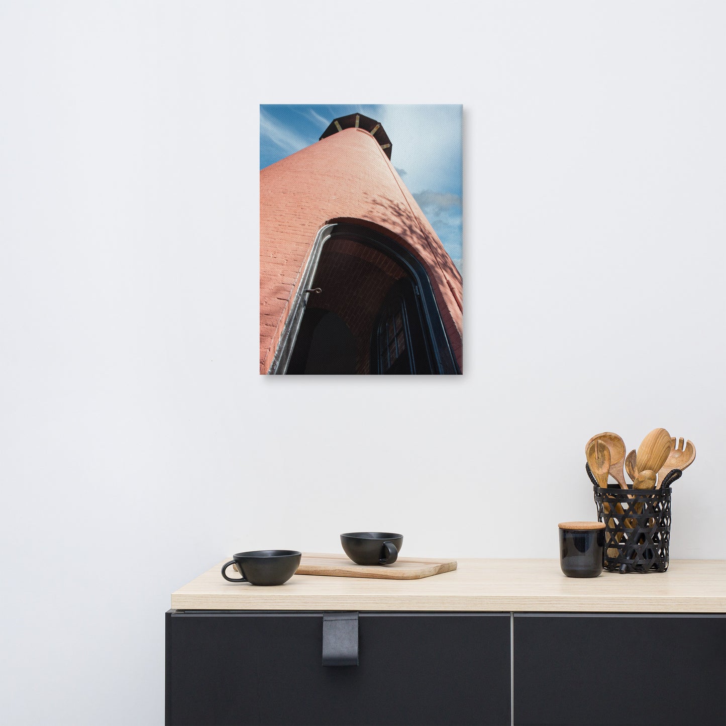 Jupiter Lighthouse Against Sky Color Coastal Architectural Photo Canvas Wall Art Print