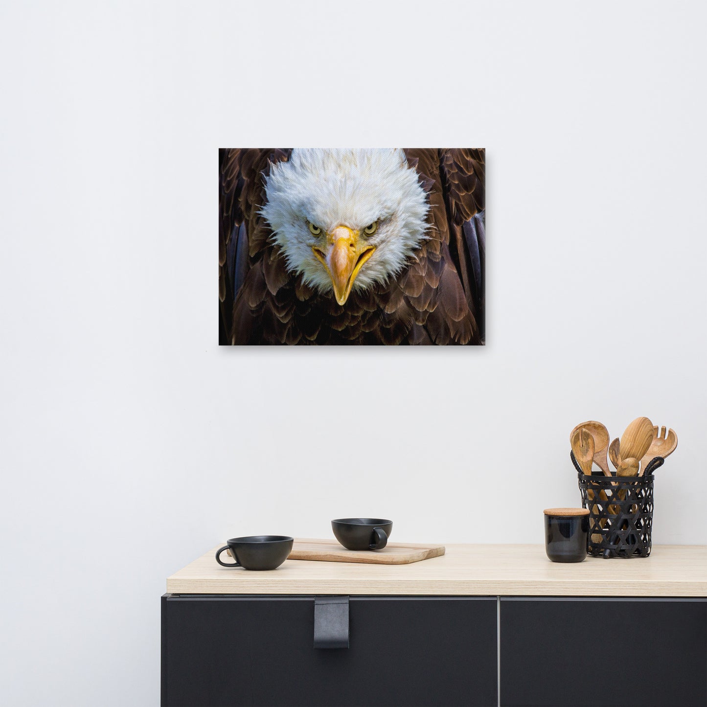 Bald Eagle Portrait Close-up Wildlife Photograph Canvas Wall Art Prints