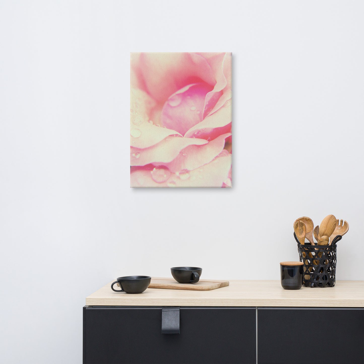 Softened Rose Floral Botanical Nature Photo Canvas Wall Art Prints