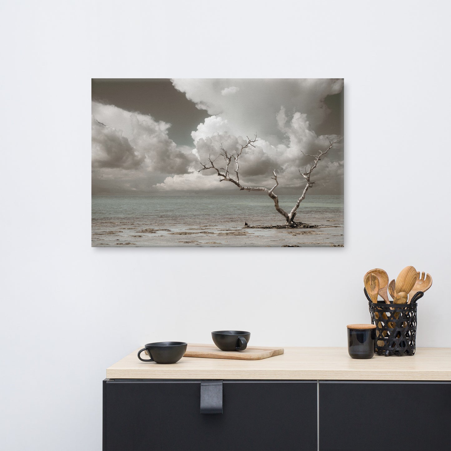 Wanderlust Aged and Colorized Coastal Landscape Photo Canvas Wall Art Prints