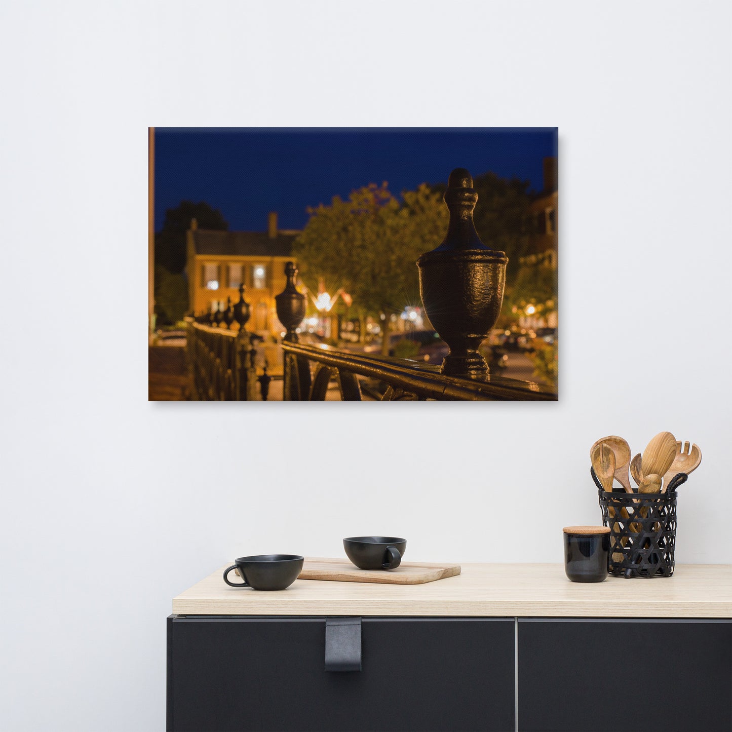 Historic New Castle 4 Urban Landscape Traditional Canvas Wall Art Print