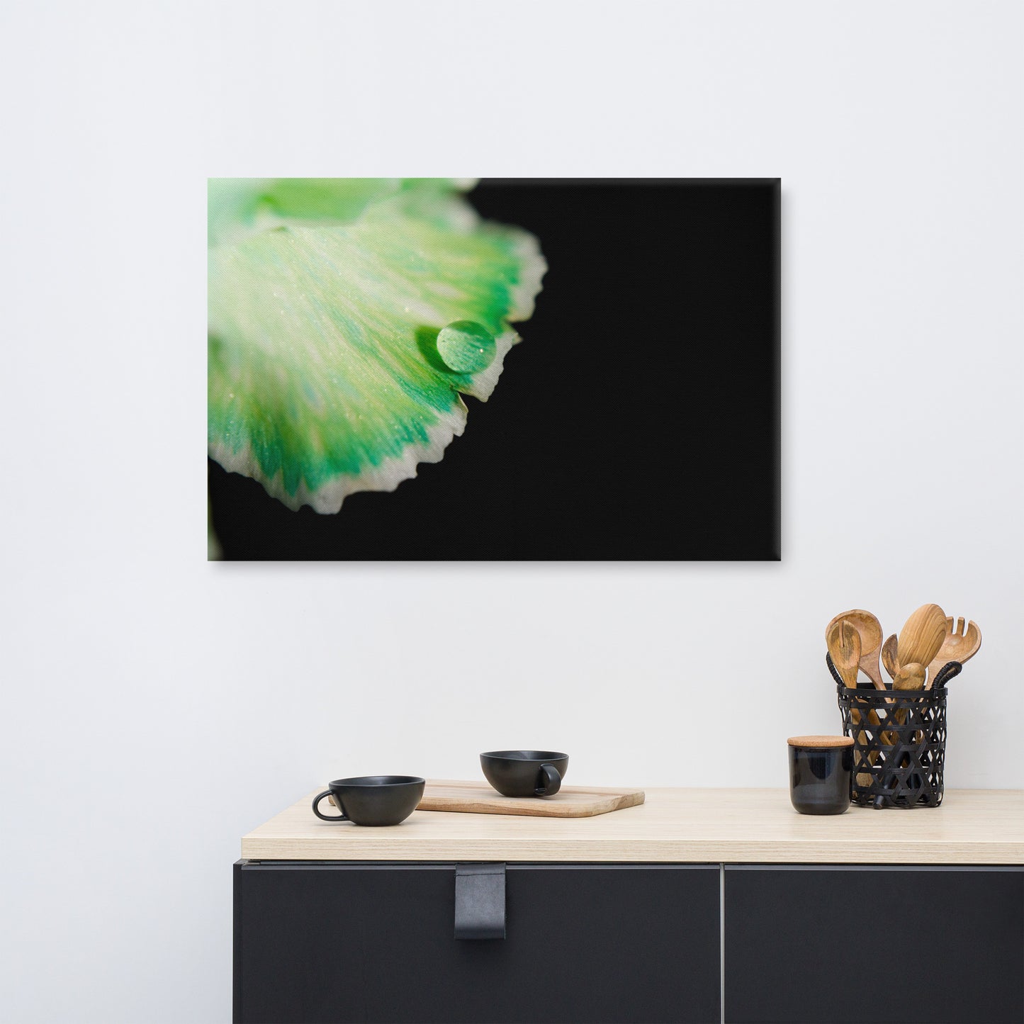 Water Droplet on Carnation Petal Floral Botanical Nature Photo Canvas Wall Art Prints