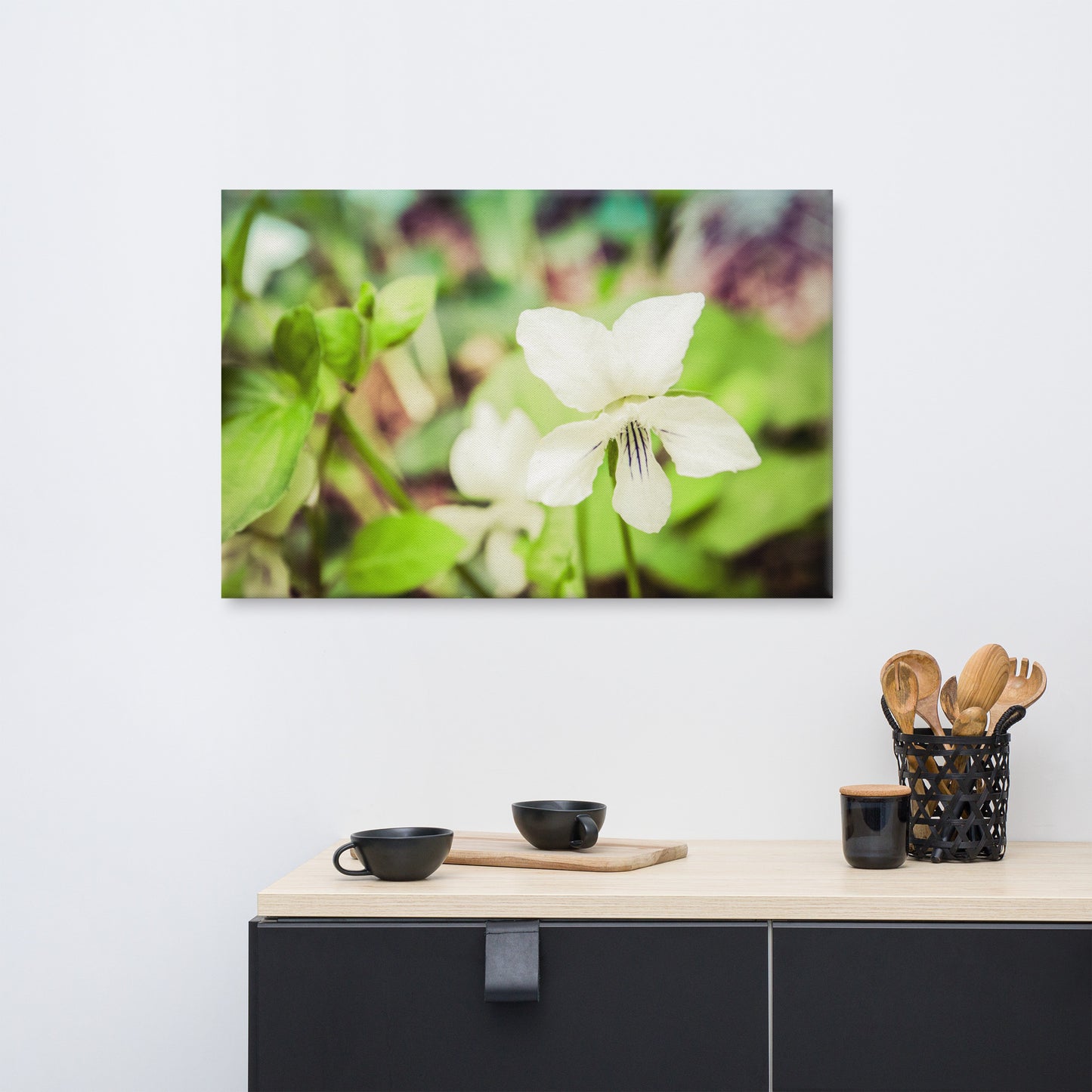 Tranquil China Violet Floral Botanical Nature Photo Canvas Wall Art Prints