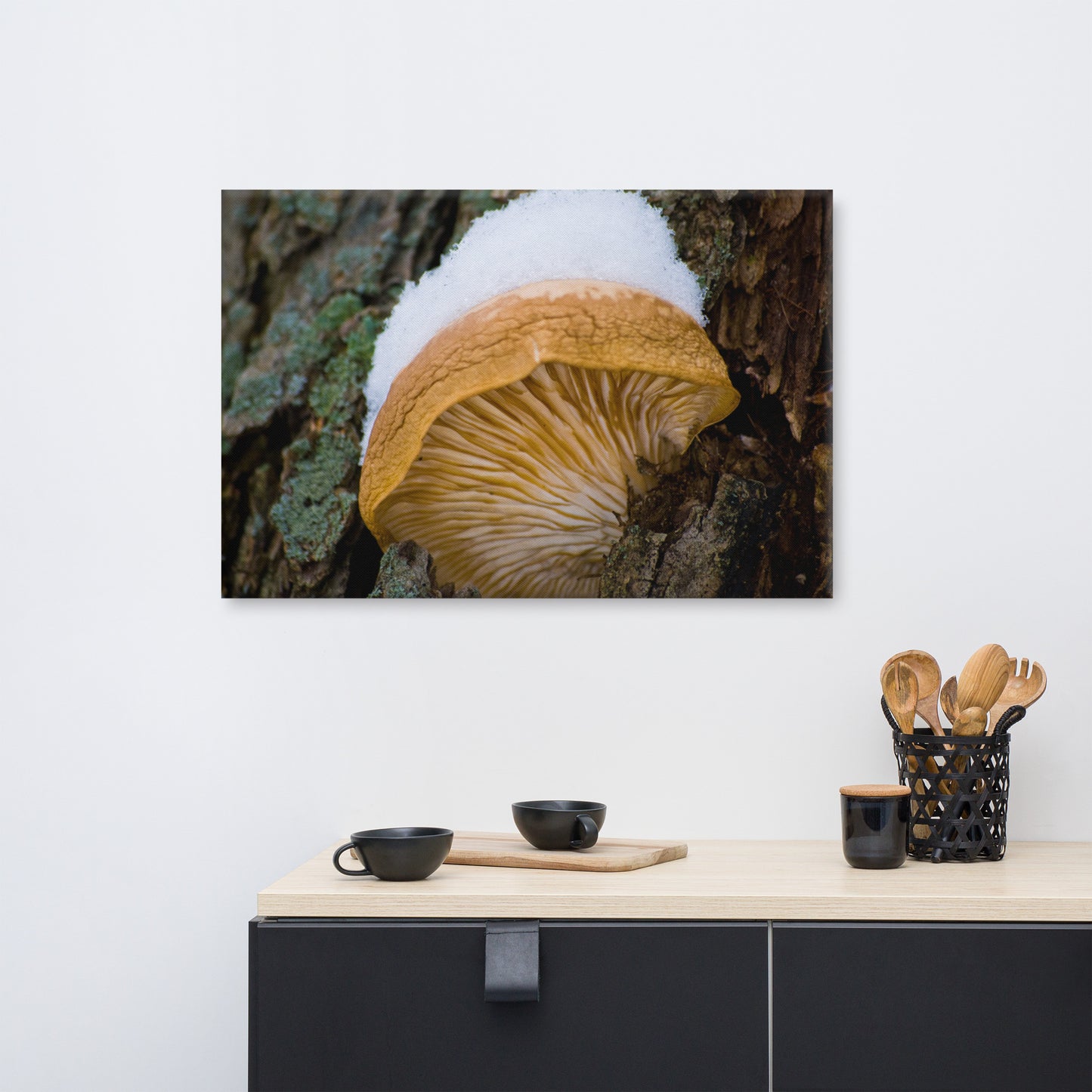 Snow Fungus Botanical Nature Canvas Wall Art Prints