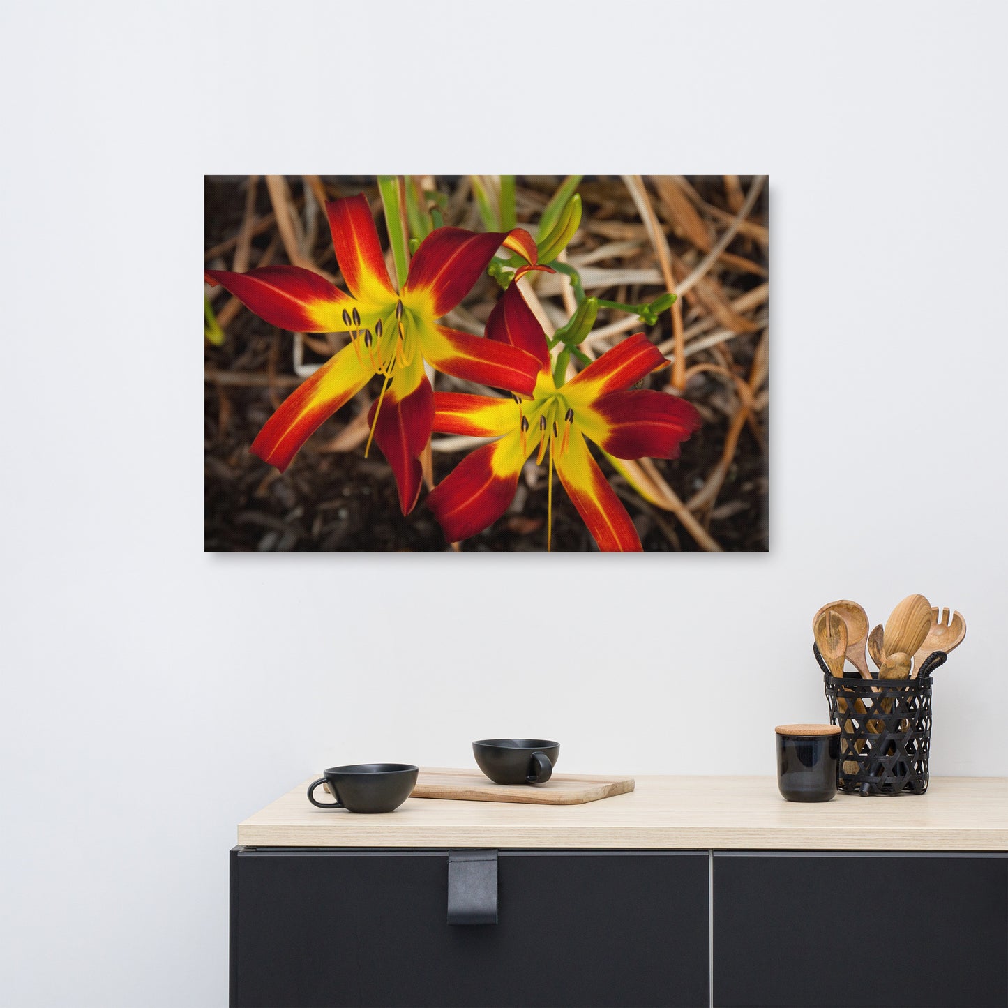 Royal Sunset Lily Floral Botanical Nature Photo Canvas Wall Art Prints