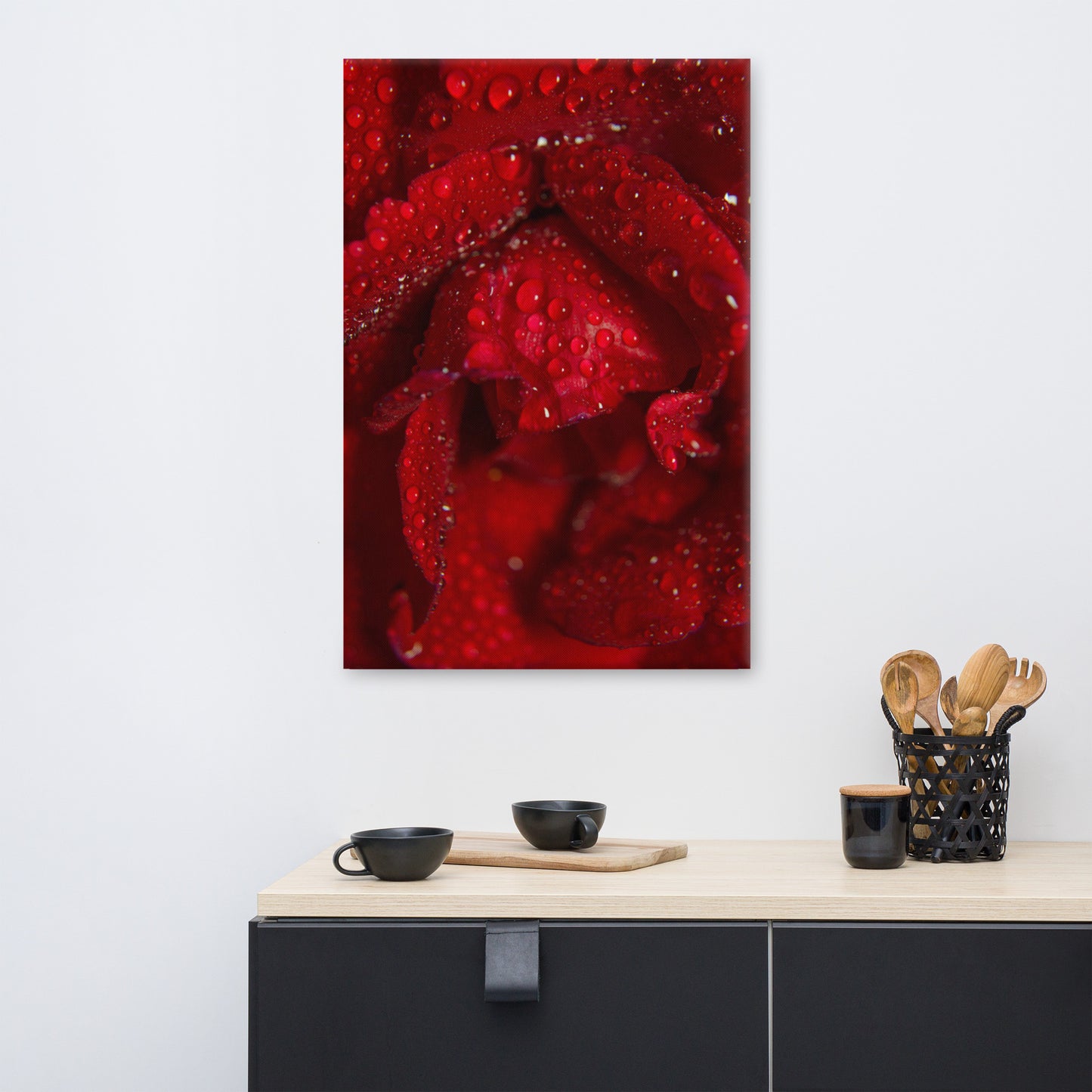 Royal Red Rose Floral Botanical Nature Photo Canvas Wall Art Prints