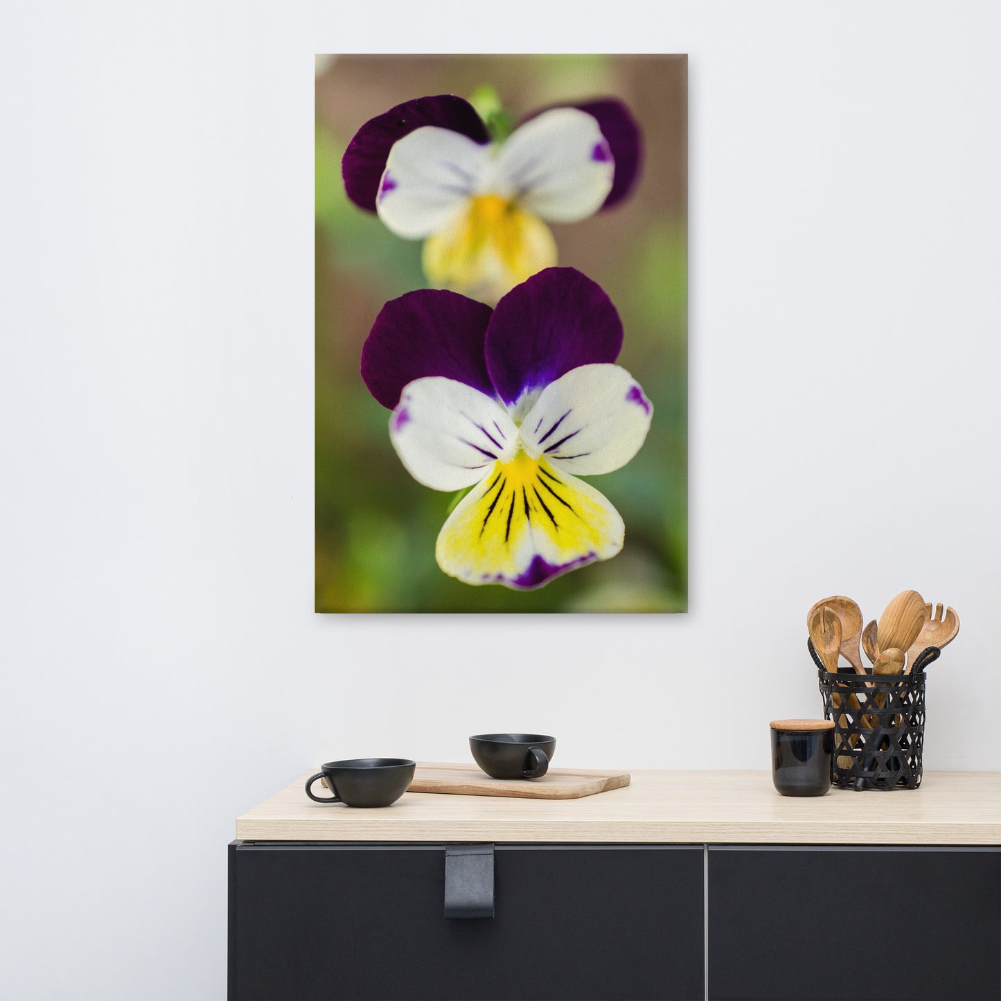 Pretty Little Violets Floral Botanical Nature Photo Canvas Wall Art Prints