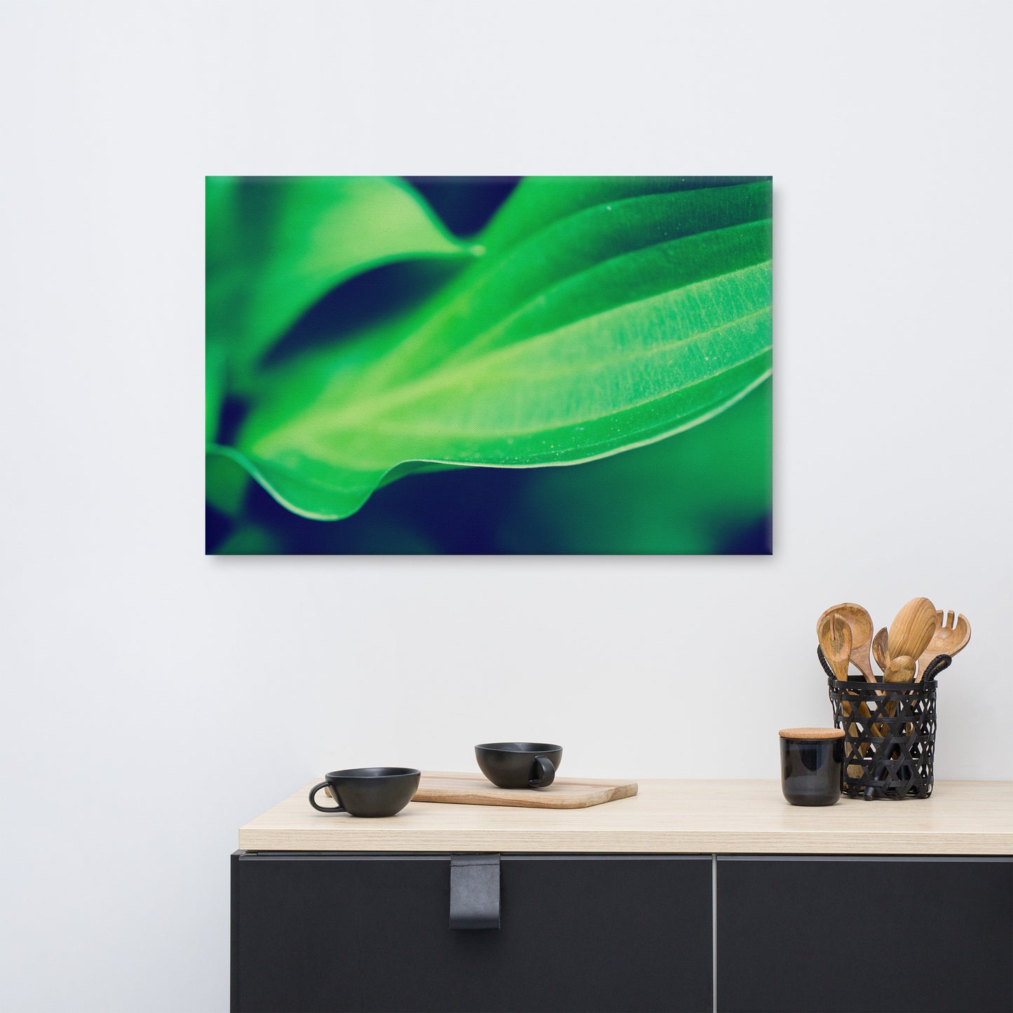 Mellow Hosta Leaves Botanical Nature Canvas Wall Art Prints