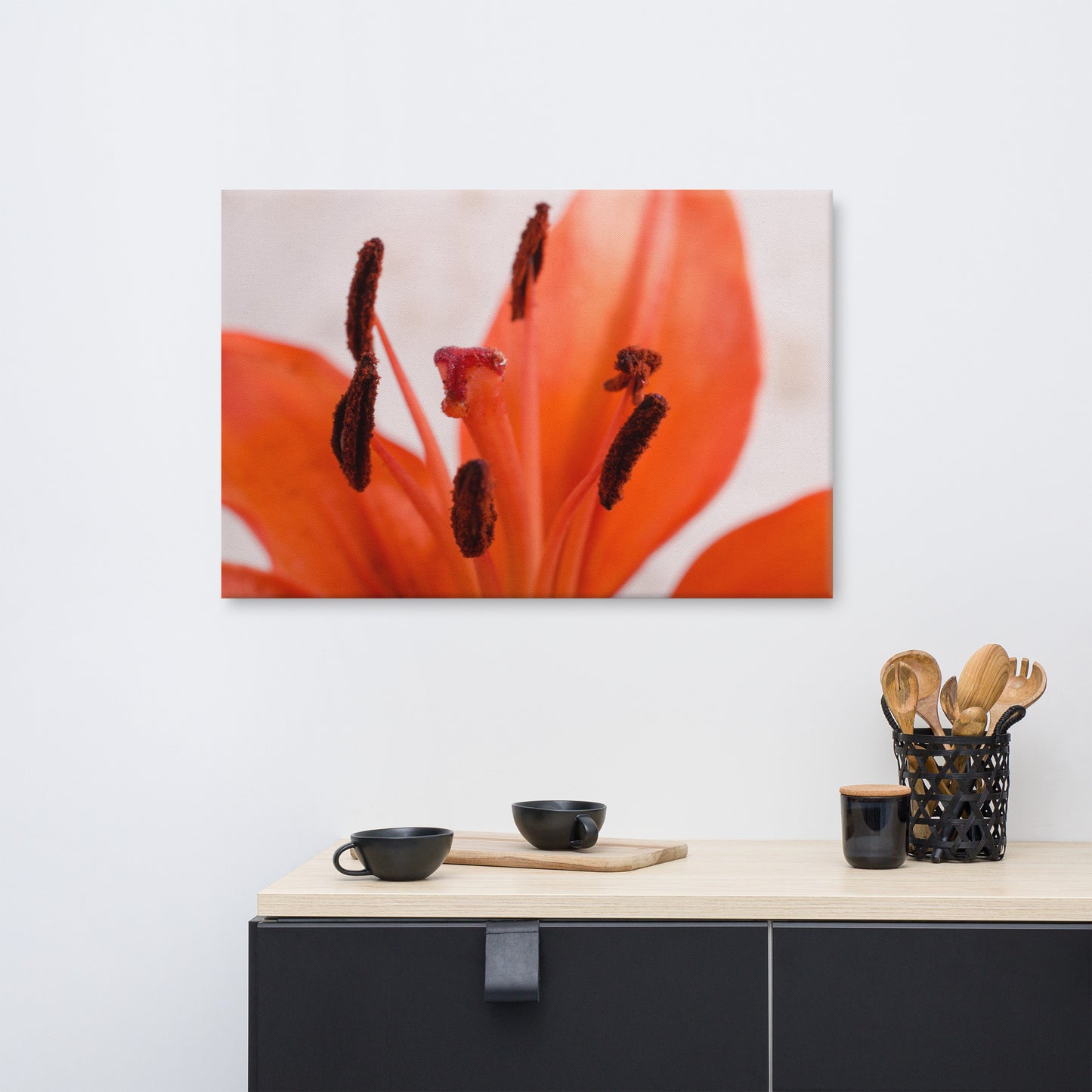 Lily Stigma Floral Botanical Nature Photo Canvas Wall Art Prints