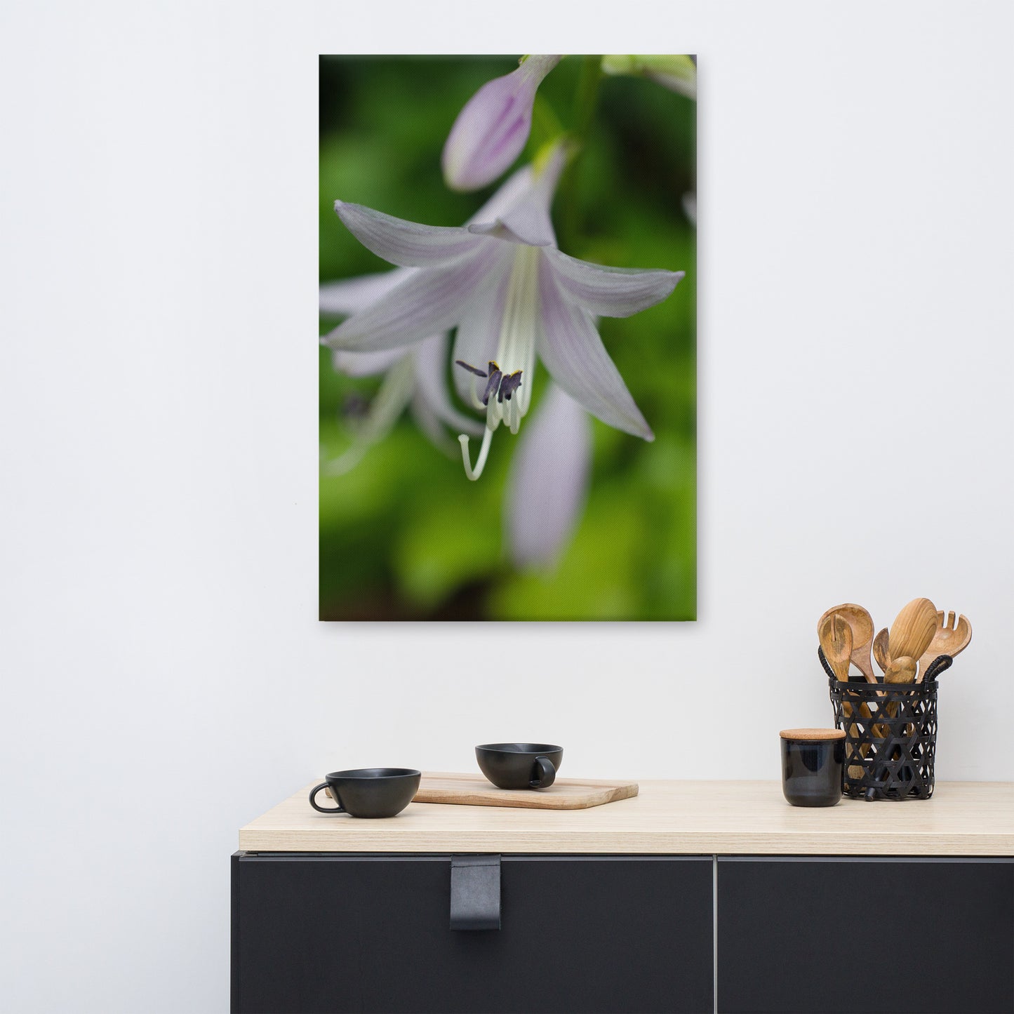 Hosta Bloom Floral Botanical Nature Photo Canvas Wall Art Prints