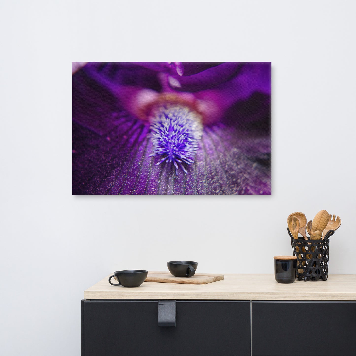 Eye of Iris Floral Botanical Nature Photo Canvas Wall Art Prints
