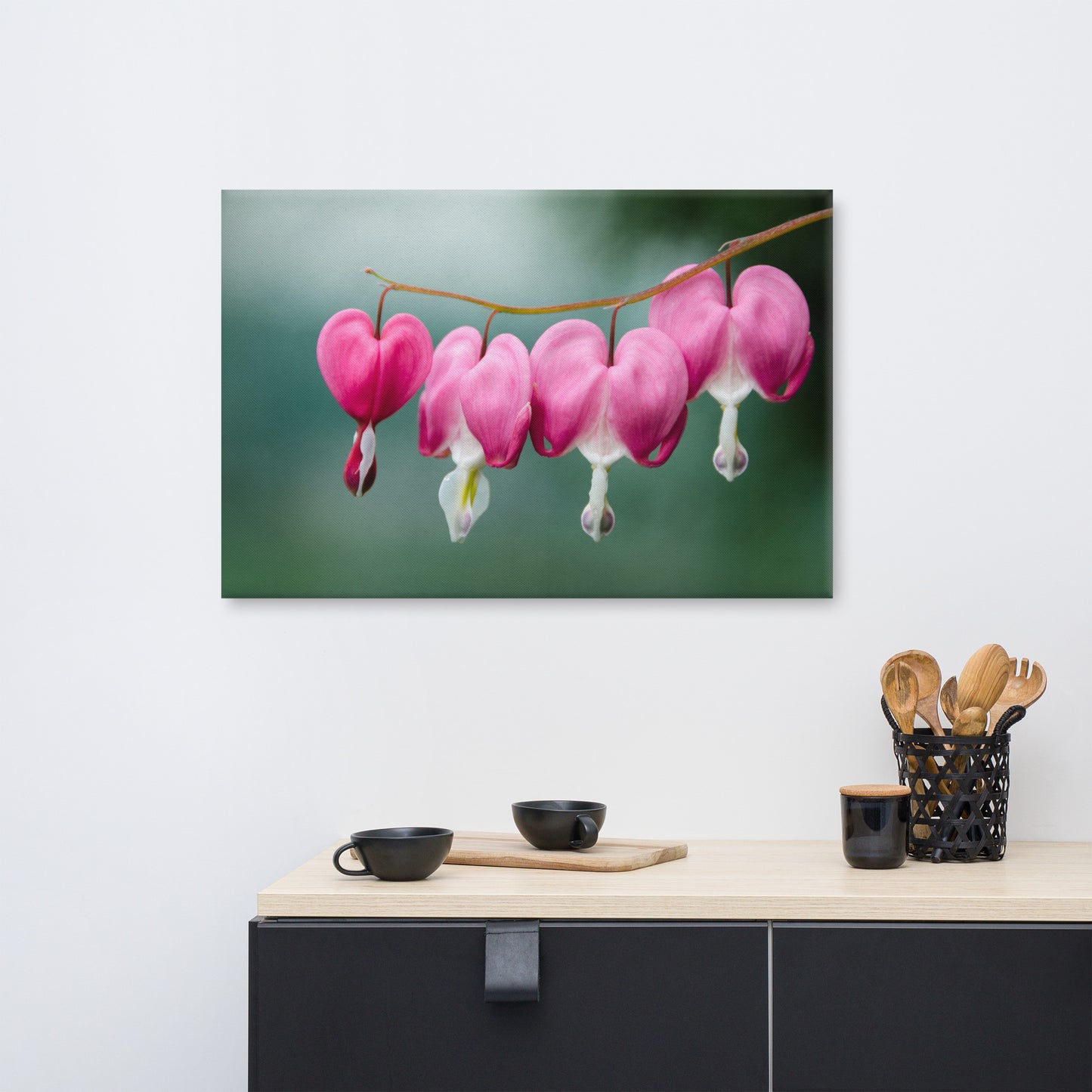 Be Still My Bleeding Heart Floral Botanical Nature Photograph Canvas Wall Art Prints