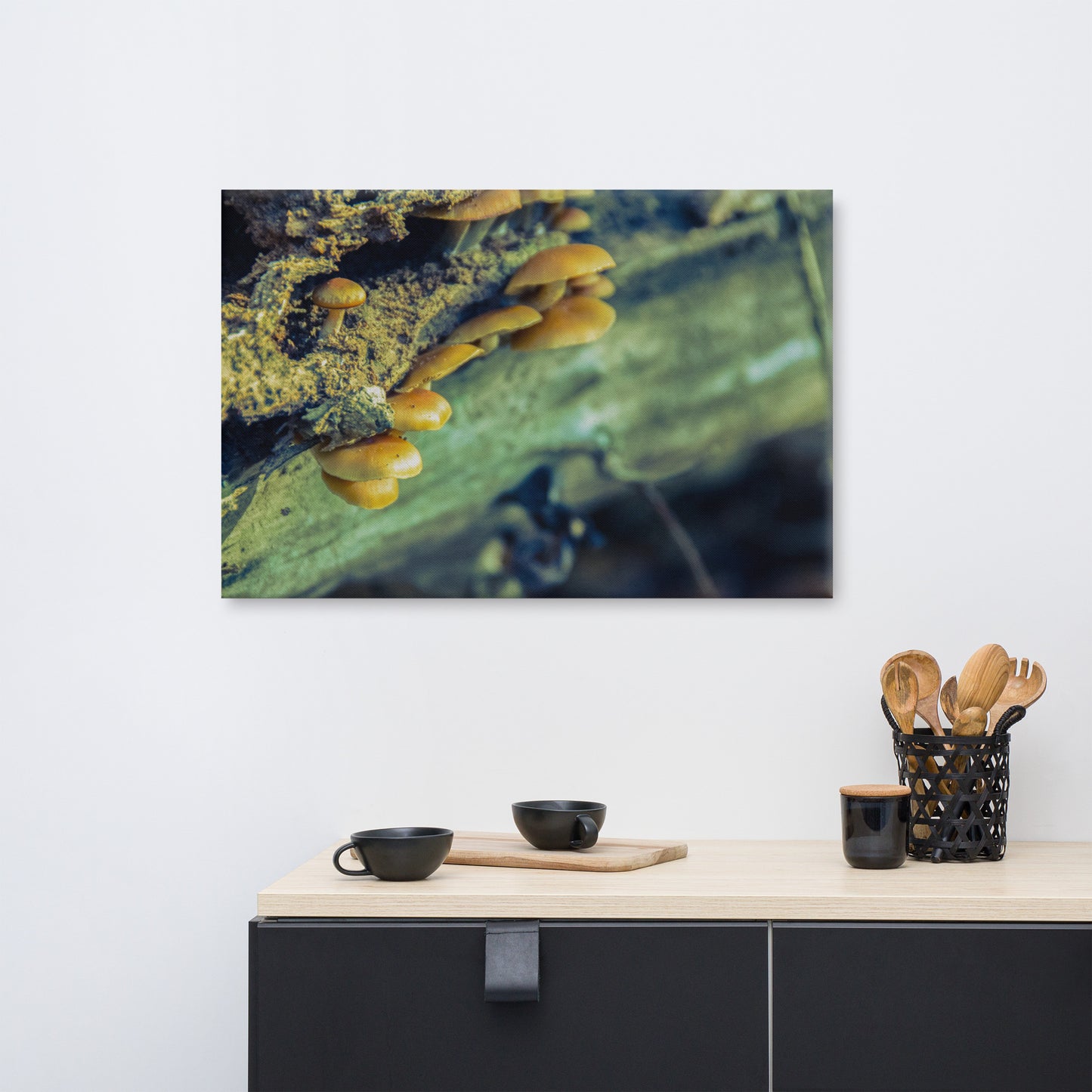 Botanical Canvas: Aged Mushroom Botanical / Plants Nature Photograph Canvas Wall Art Print - Artwork