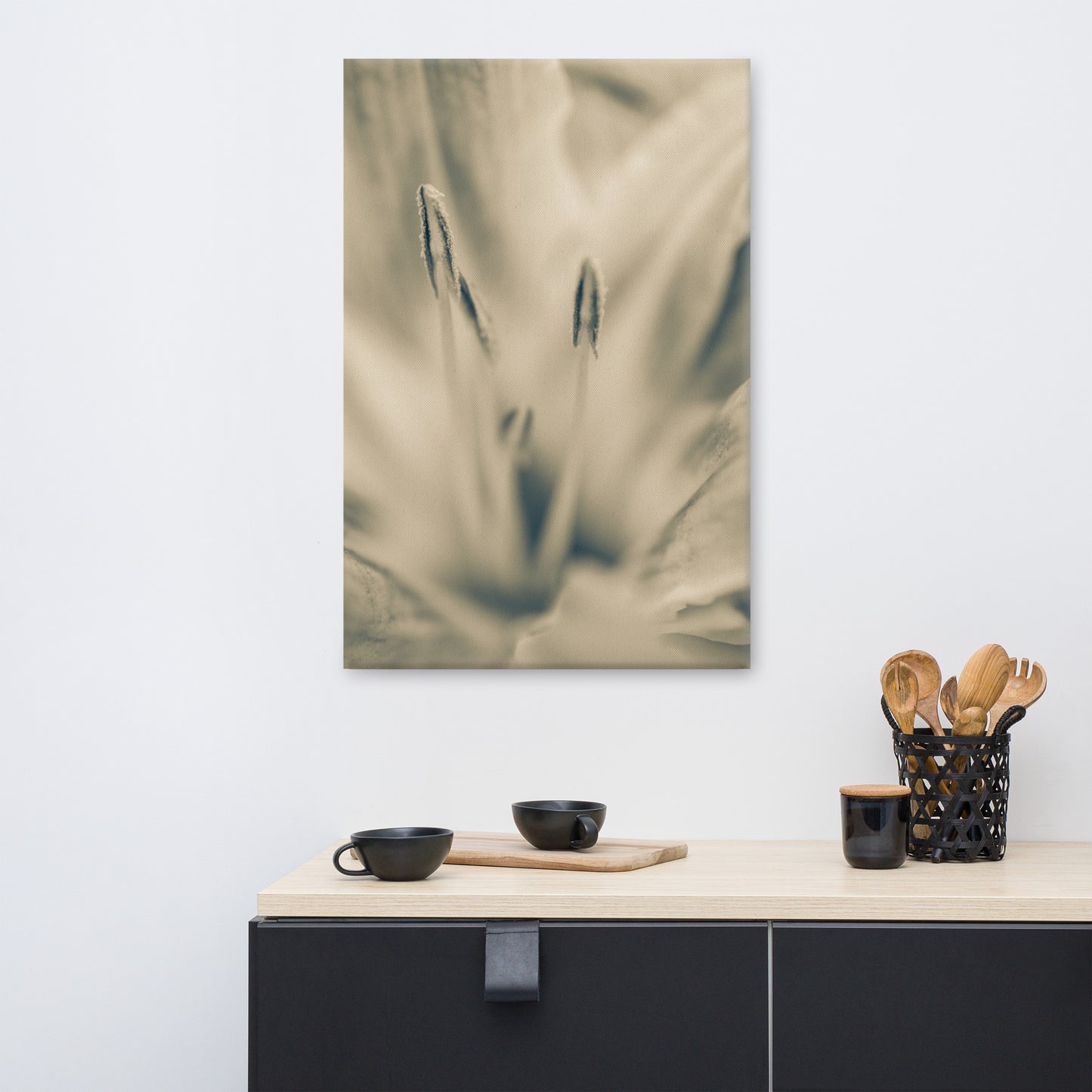 Calm Passions Sepia Floral Botanical Nature Photograph Canvas Wall Art Prints