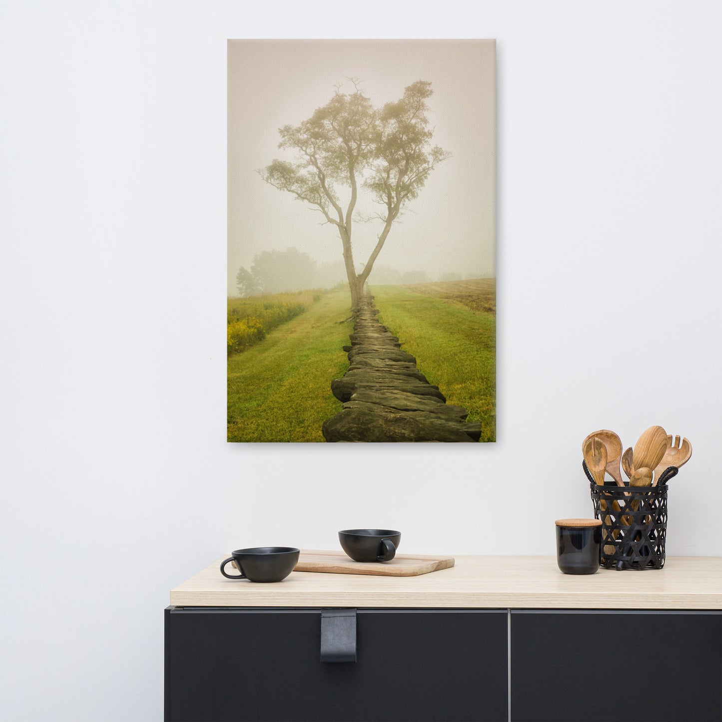 Calming Morning Rural Landscape Photo Canvas Wall Art Prints