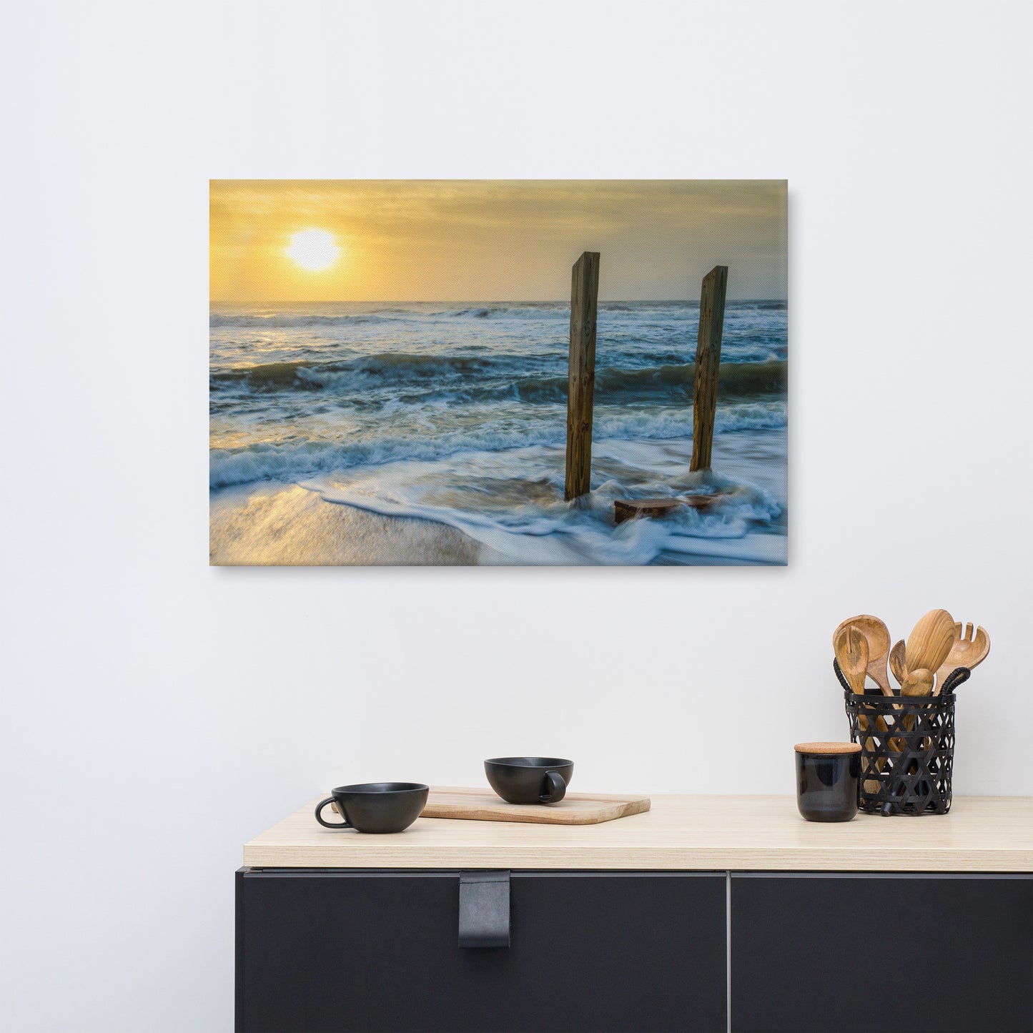 Kissed by the Sea Coastal Landscape Canvas Wall Art Prints