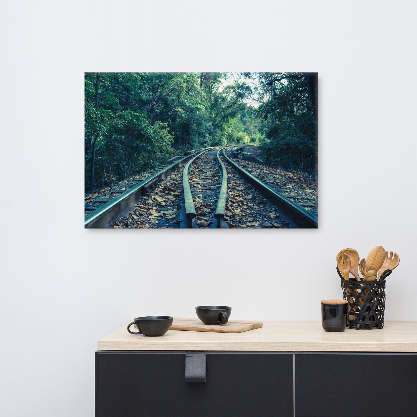 Lead Me Into The Light Colorized Rustic Industrial Landscape Canvas Wall Art Prints