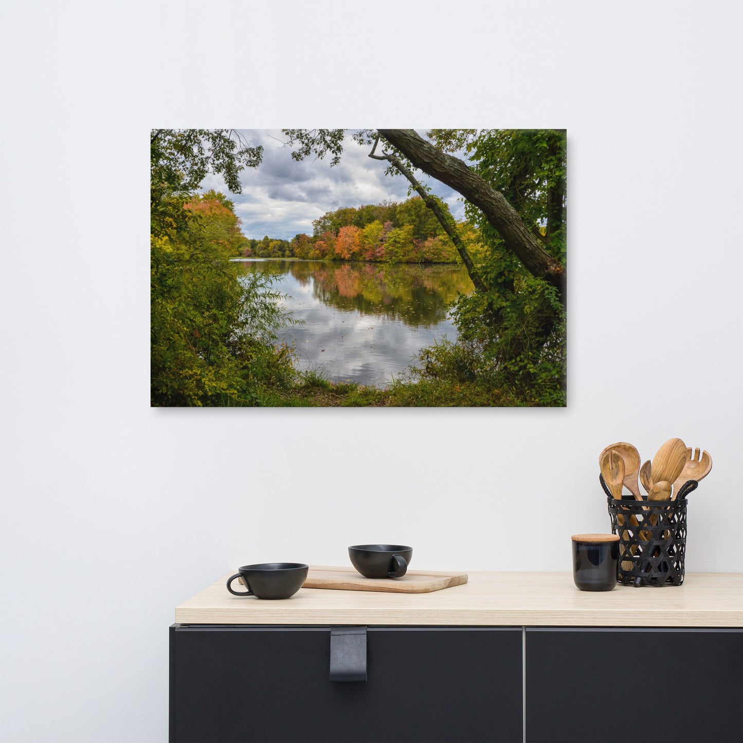 Lost in Autumn Color Rural Landscape Canvas Wall Art Prints